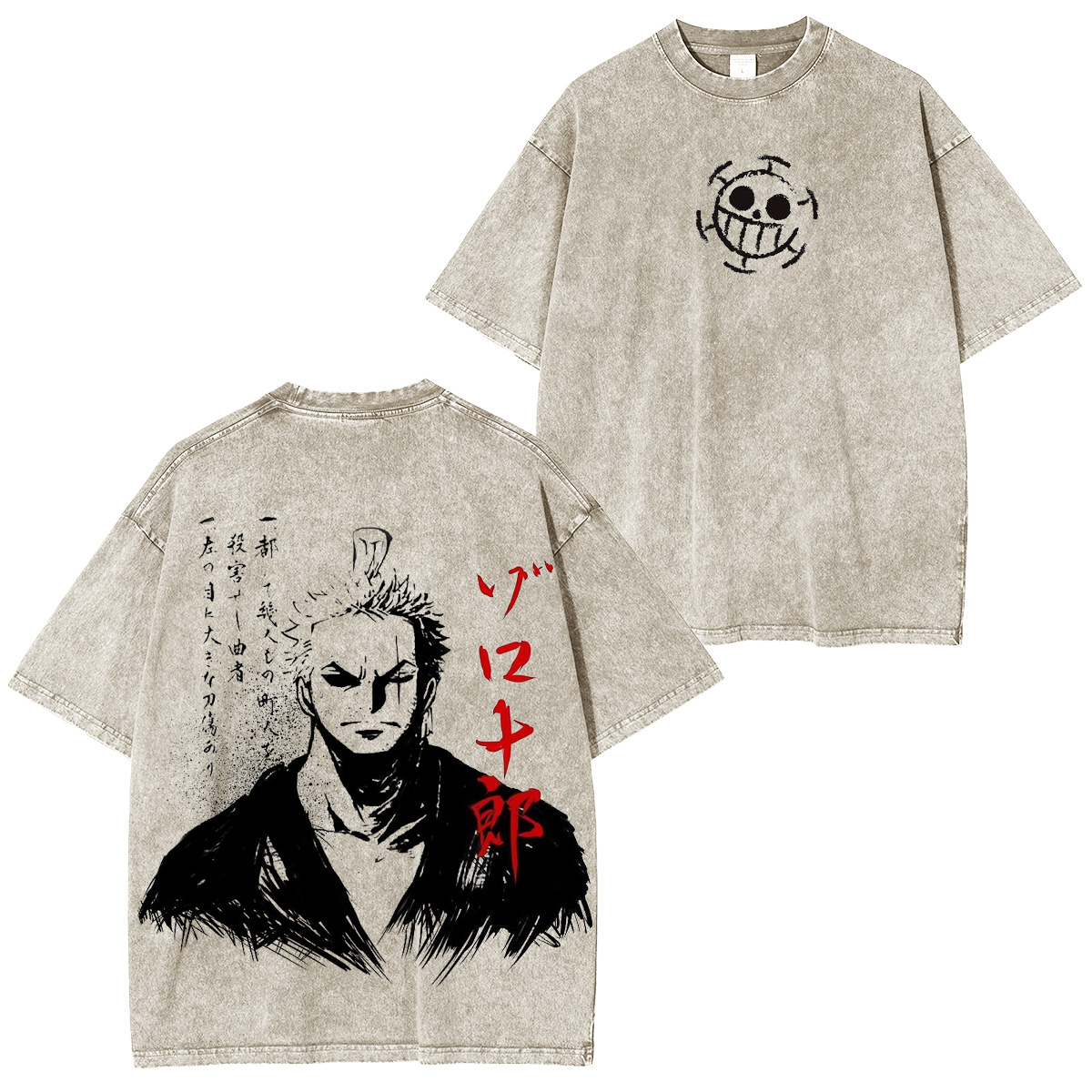 One Piece Roronoa Zoro　washed T-shirt