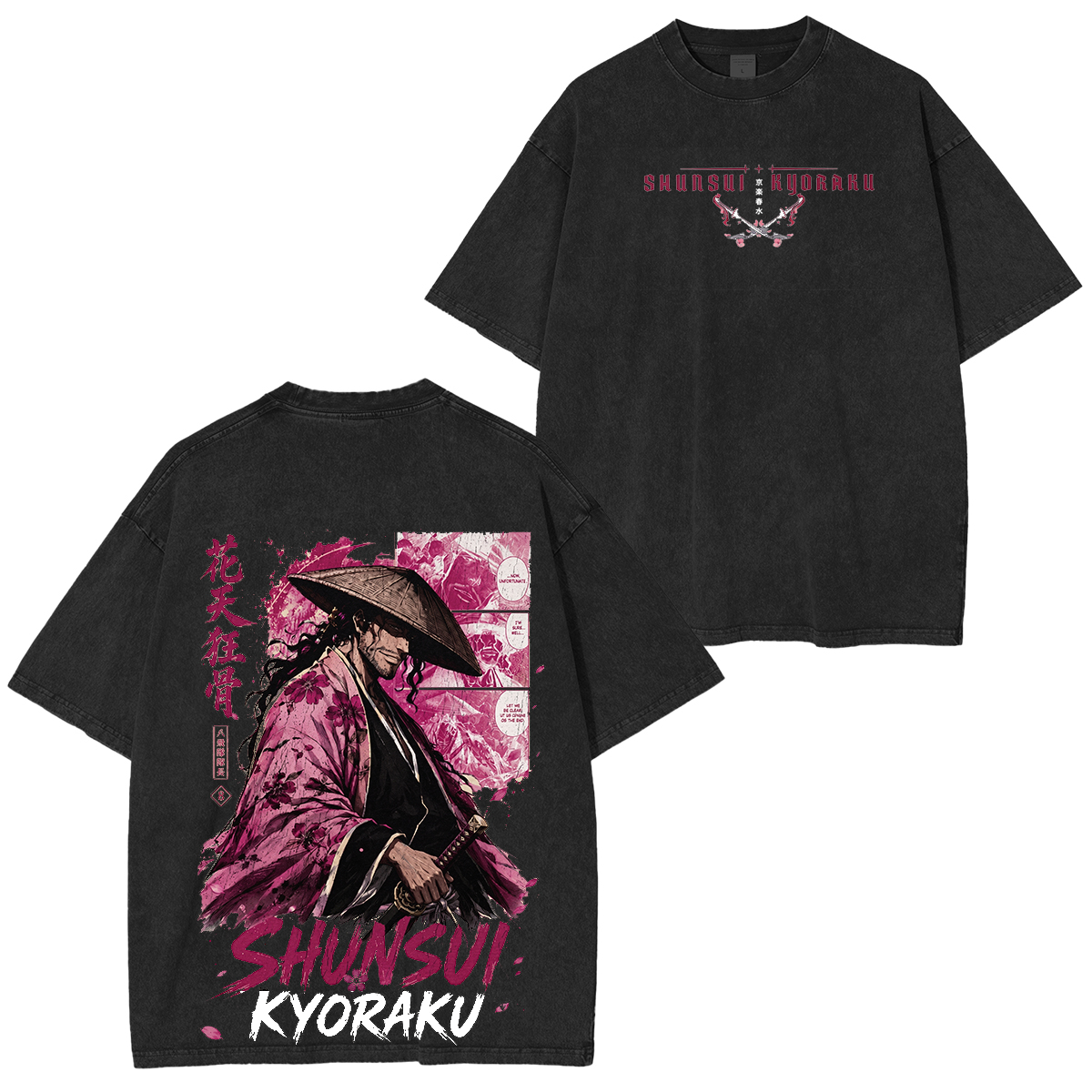 BLEACH Shunsui Kyōraku Vintage washed T-shirt/Crewneck/Hoodie