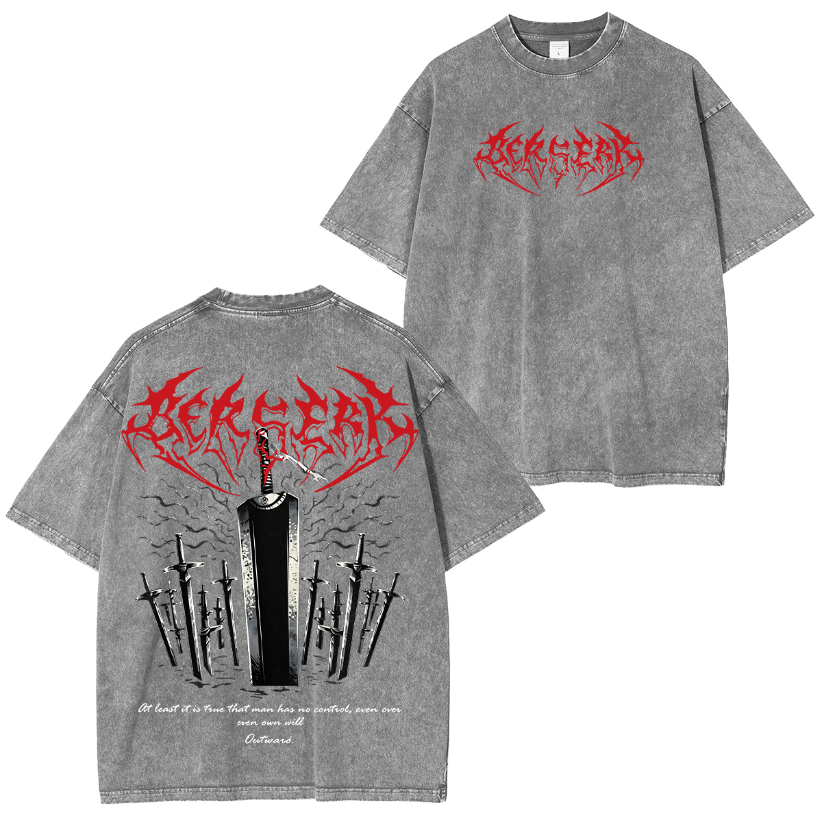 Berserk Guts Washed T-shirt/Crewneck/Hoodie