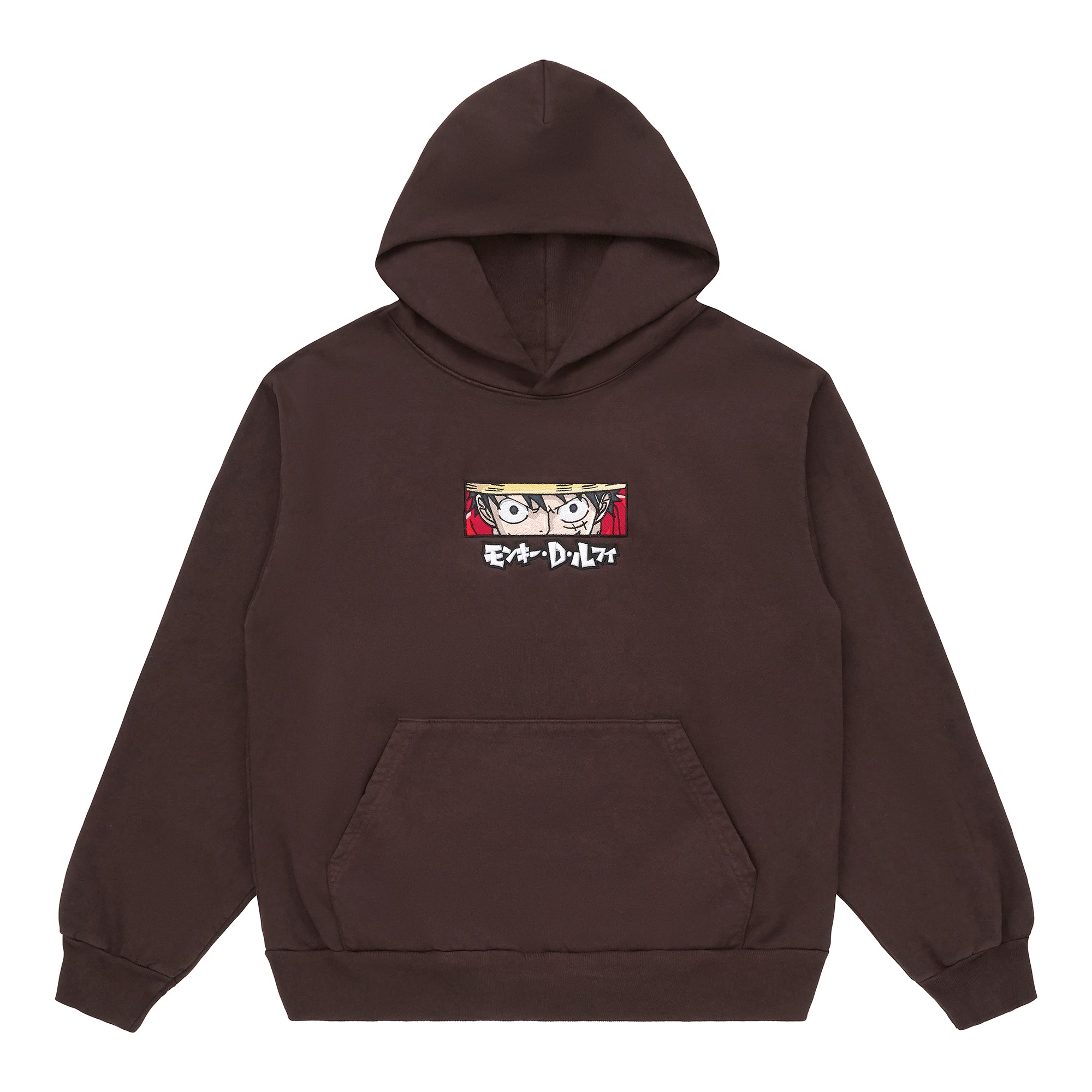 ONE PIECE LUFFY EYES HOODIE (CHOCOLATE)