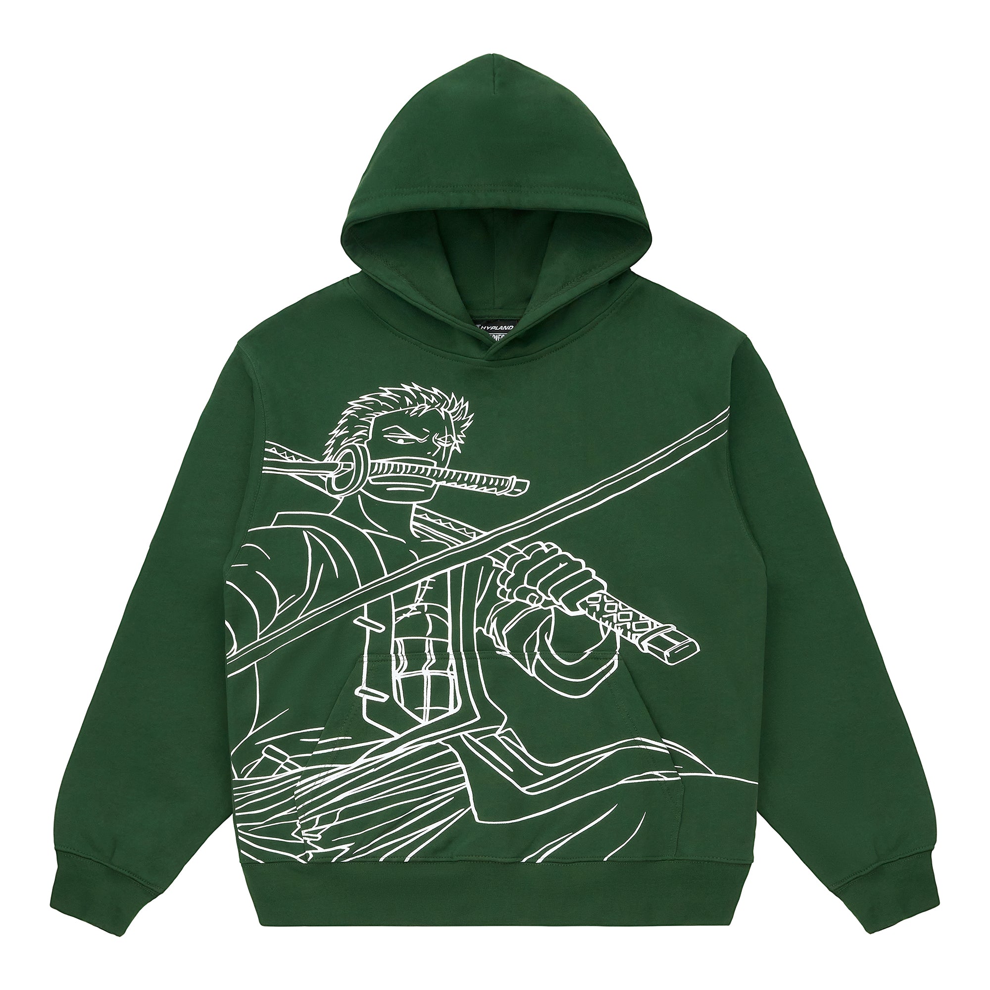 ONE PIECE ZORO SINGLE LINE HOODIE (GREEN) *PRE-ORDER*