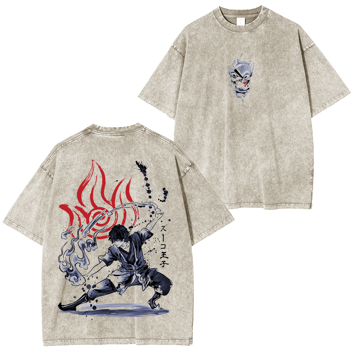 The Power of Fire Nation sumi-e Washed T-shirt/Crewneck/Hoodie