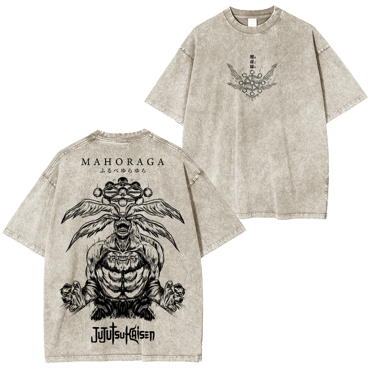 Mahoraga Jujutsu Kaisen Anime Unisex Washed T-Shirt/HOODIE