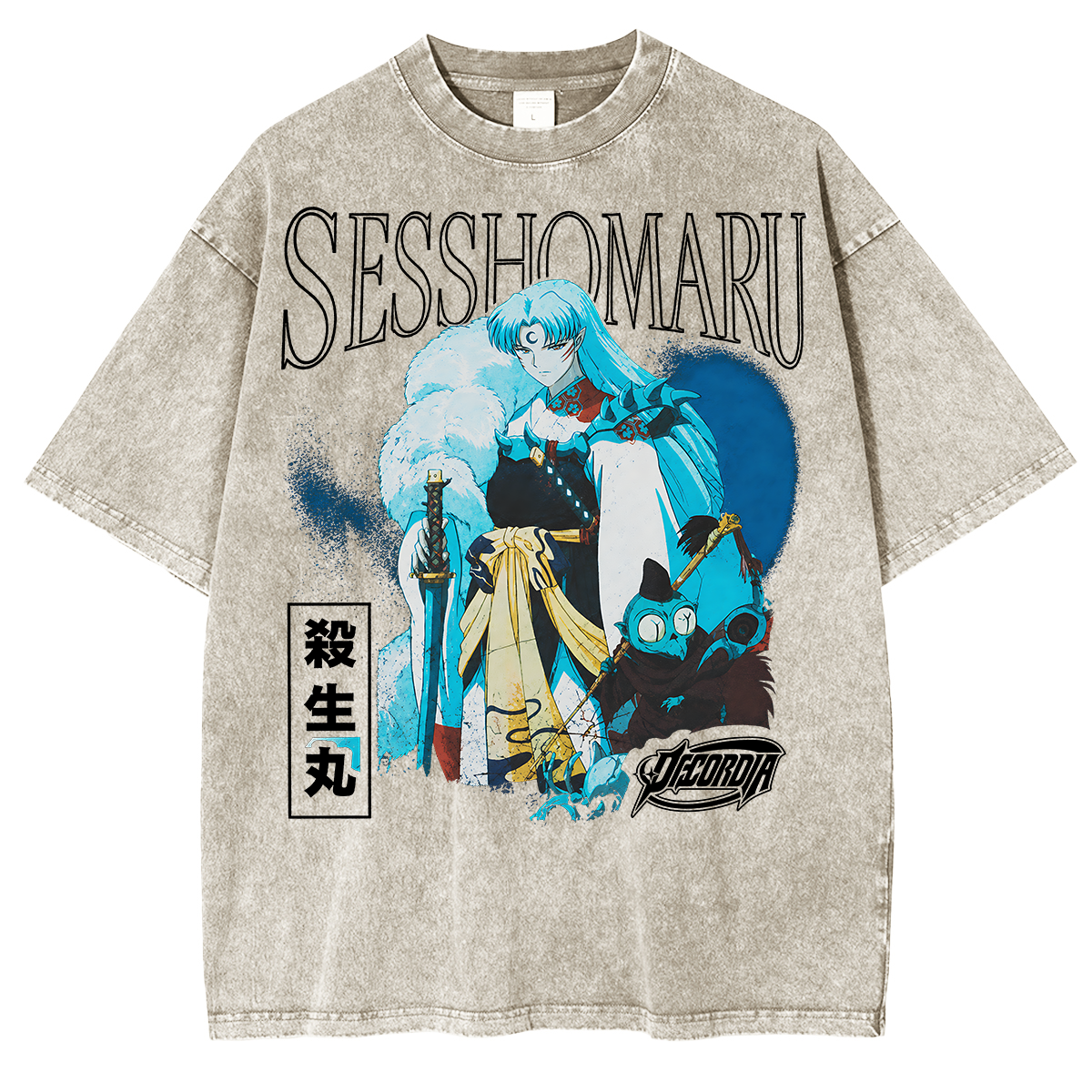 Inuyasha Sesshomaru Vintage Unisex Washed T-Shirt