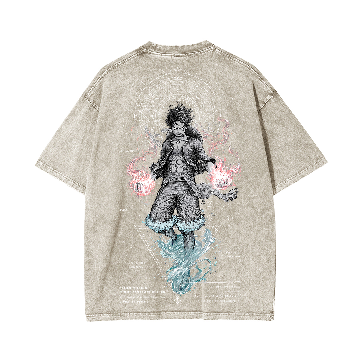 Luffy One Piece Unisex Washed T-Shirt