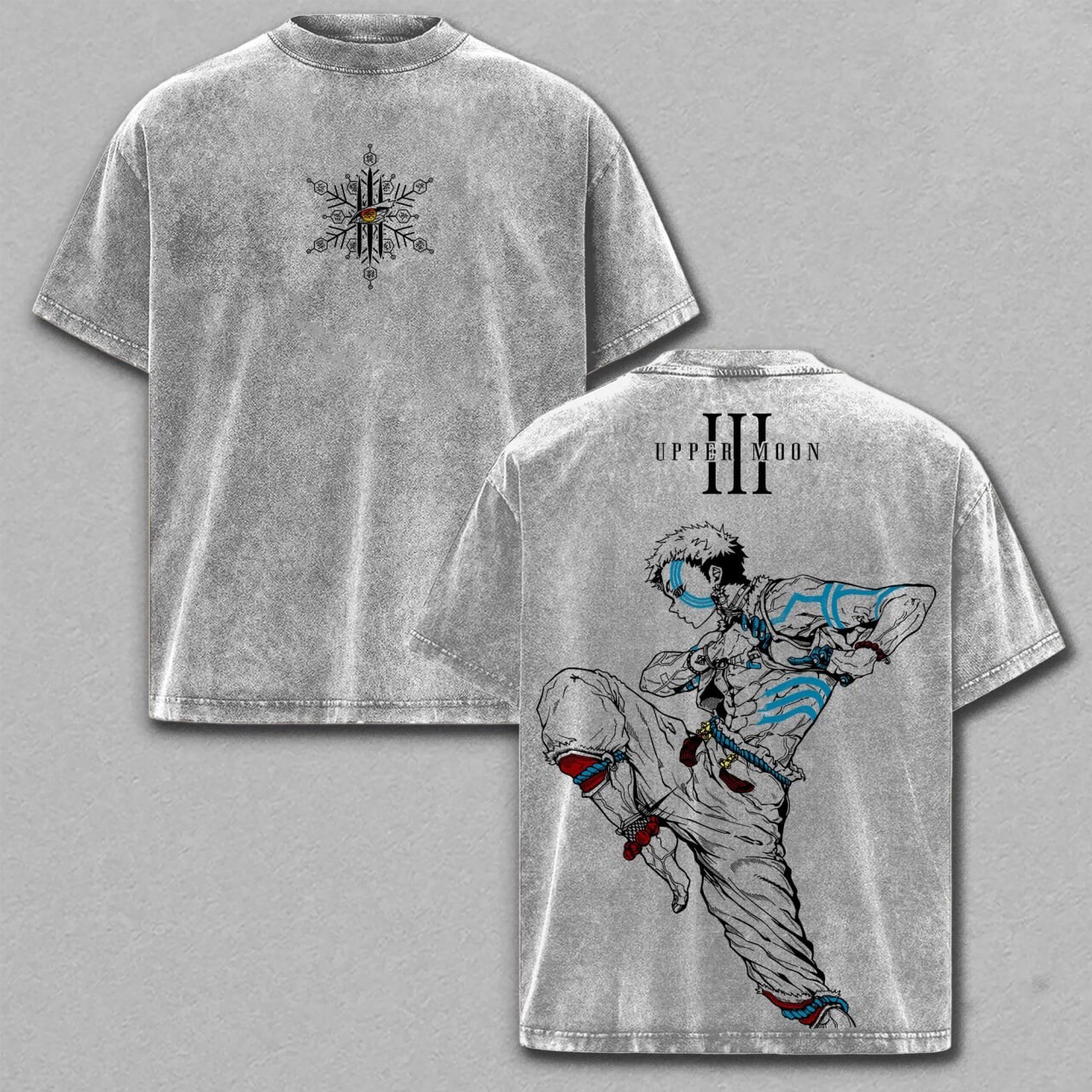 Akaza,Demon Slayer Anime Washed T-shirt/Crewneck/Hoodie