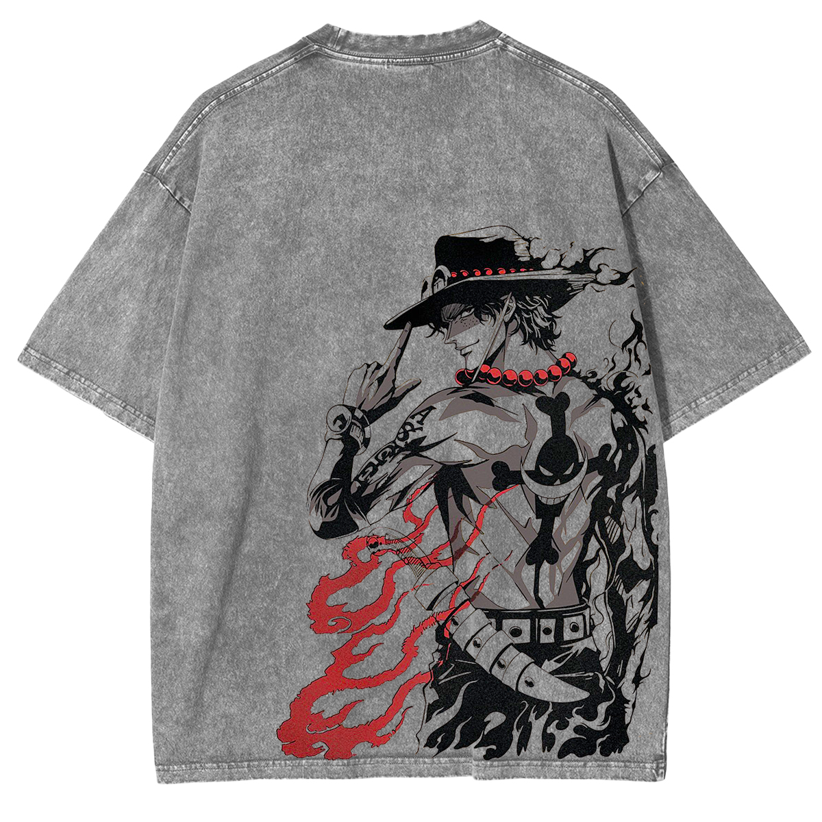 Fire Fist Ace on your fit - Portgas D Ace,One Piece Anime Unisex Washed T-Shirt
