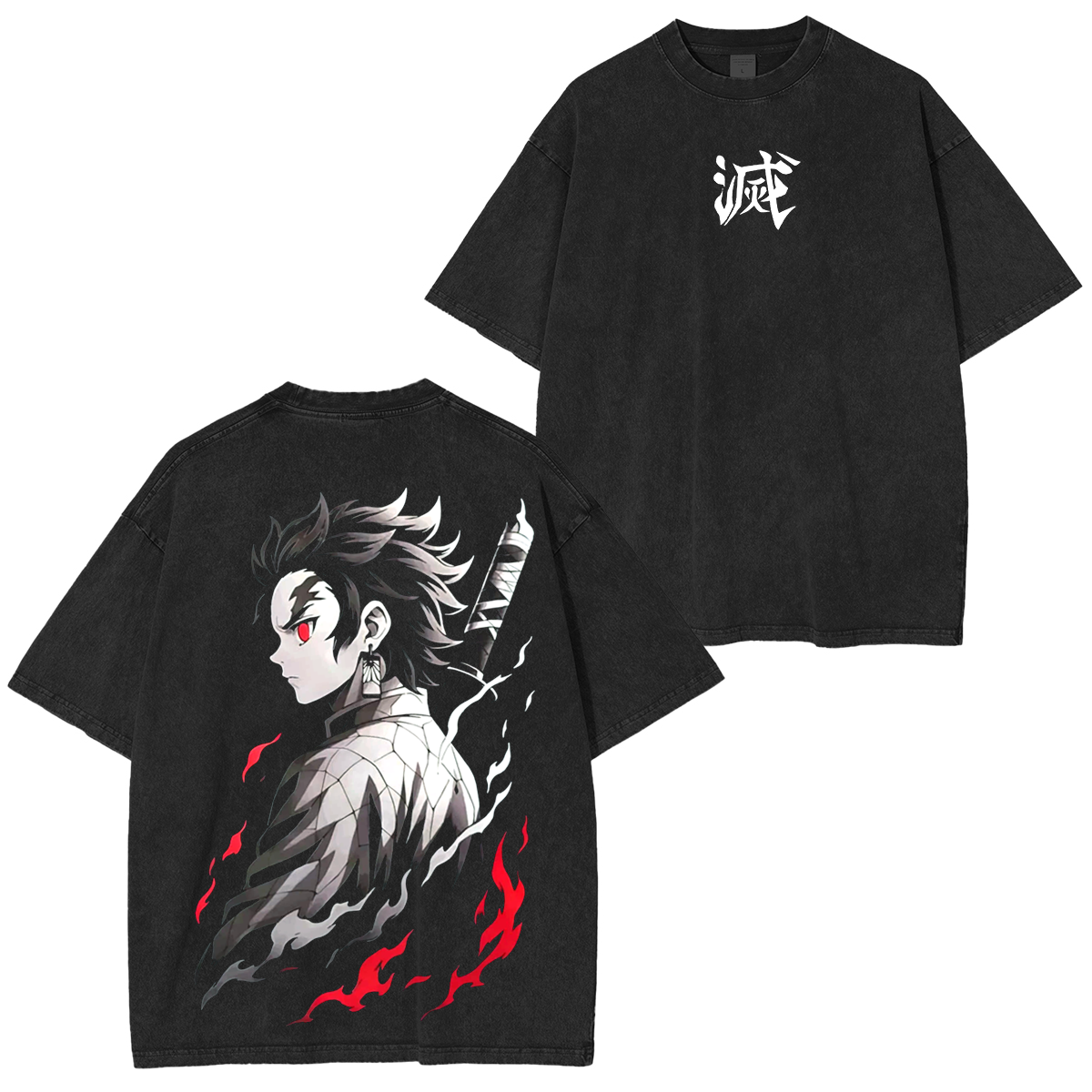 Demon Slayer Anime Unisex Washed T-Shirt