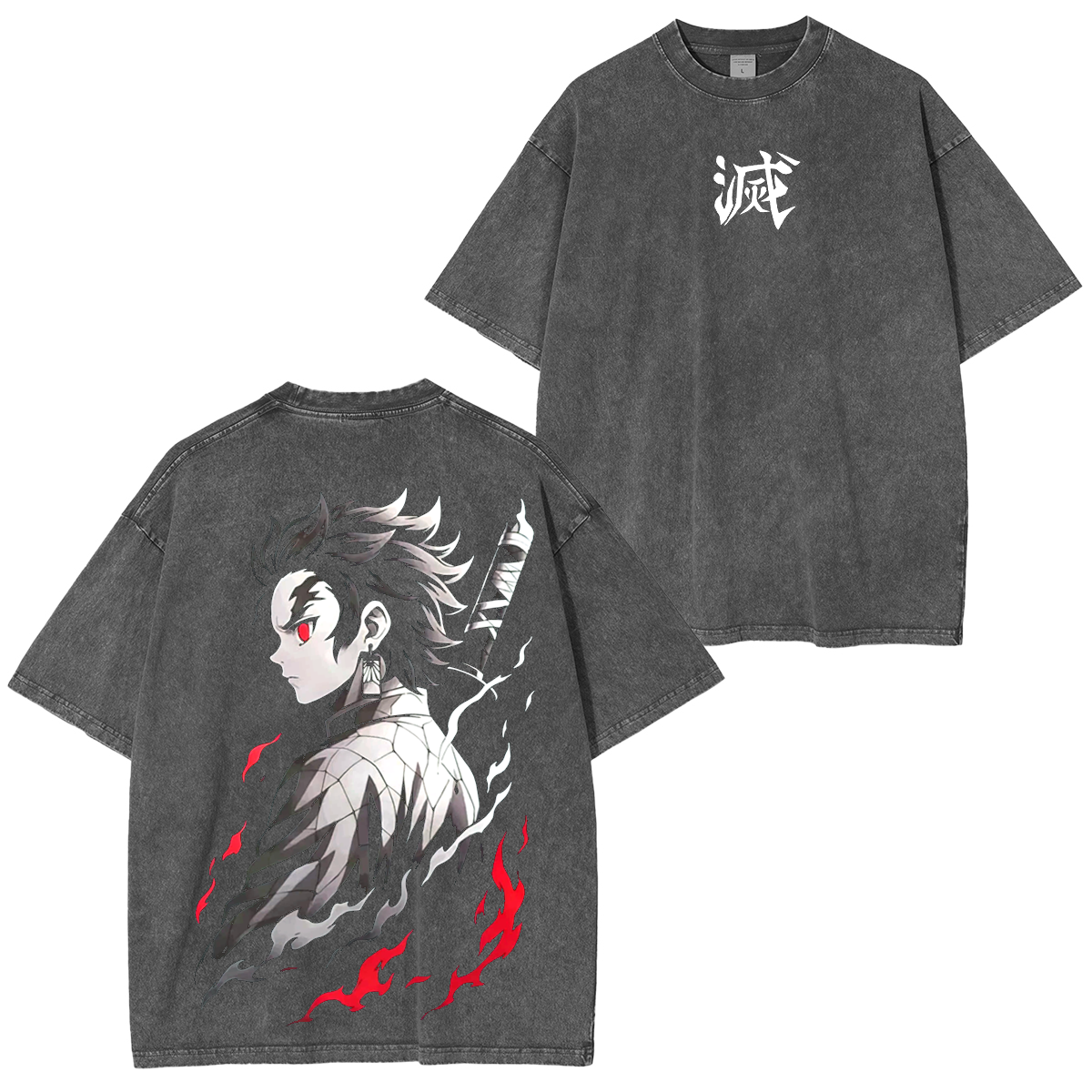 Demon Slayer Anime Unisex Washed T-Shirt