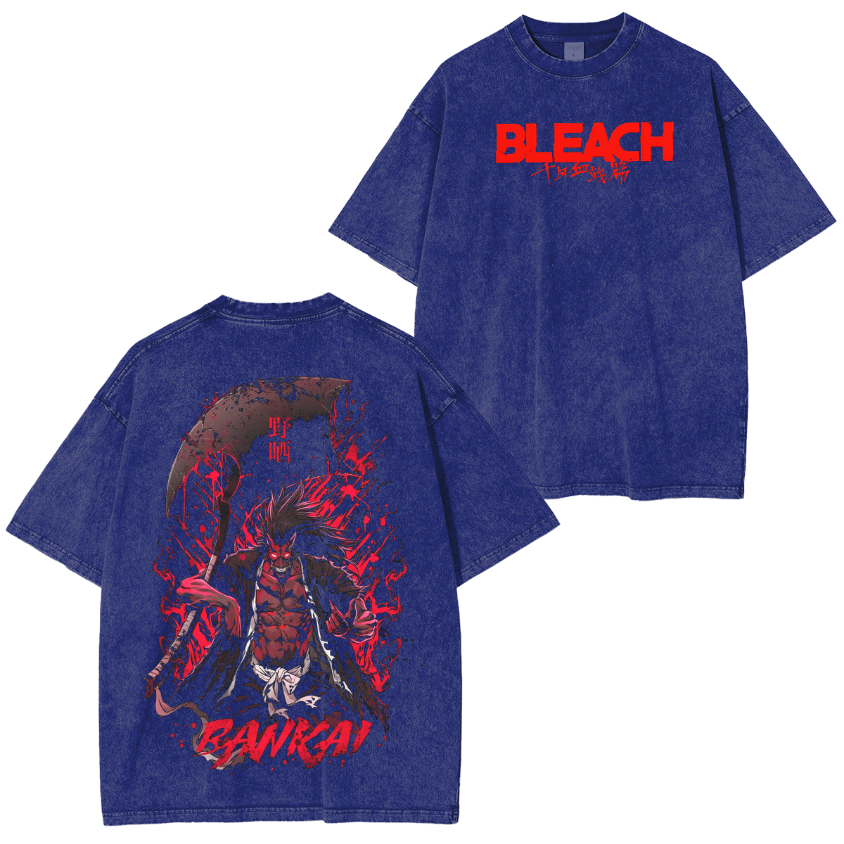 Kenpachi Zaraki,Bleach Anime Unisex Washed T-Shirt