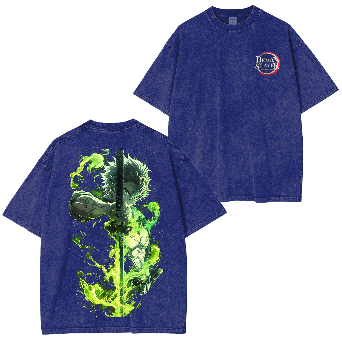 Wind Hashira,Demons Slayer Anime Unisex Washed T-Shirt