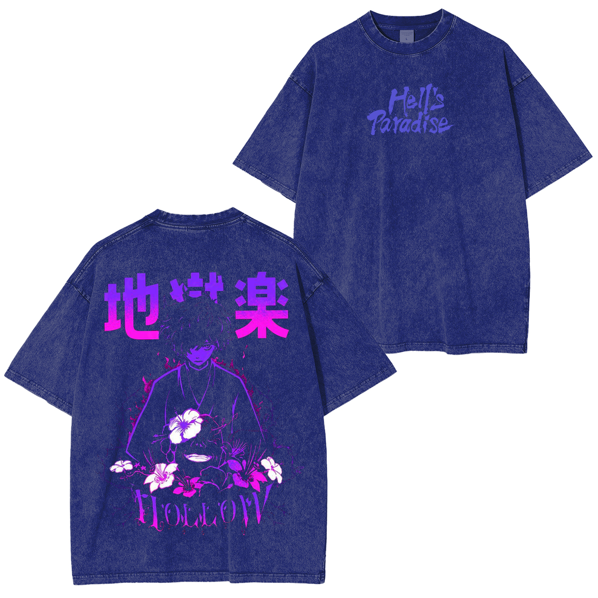 Gabimaru , Hell��s Paradise Retro Limited Purple Vintage Anime Unisex Washed T-Shirt