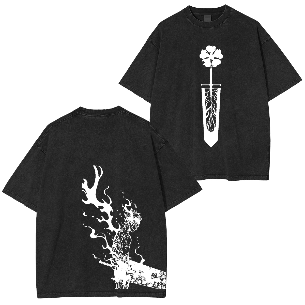 Asta,Black Clover Anime Unsiex Washed T-Shirt