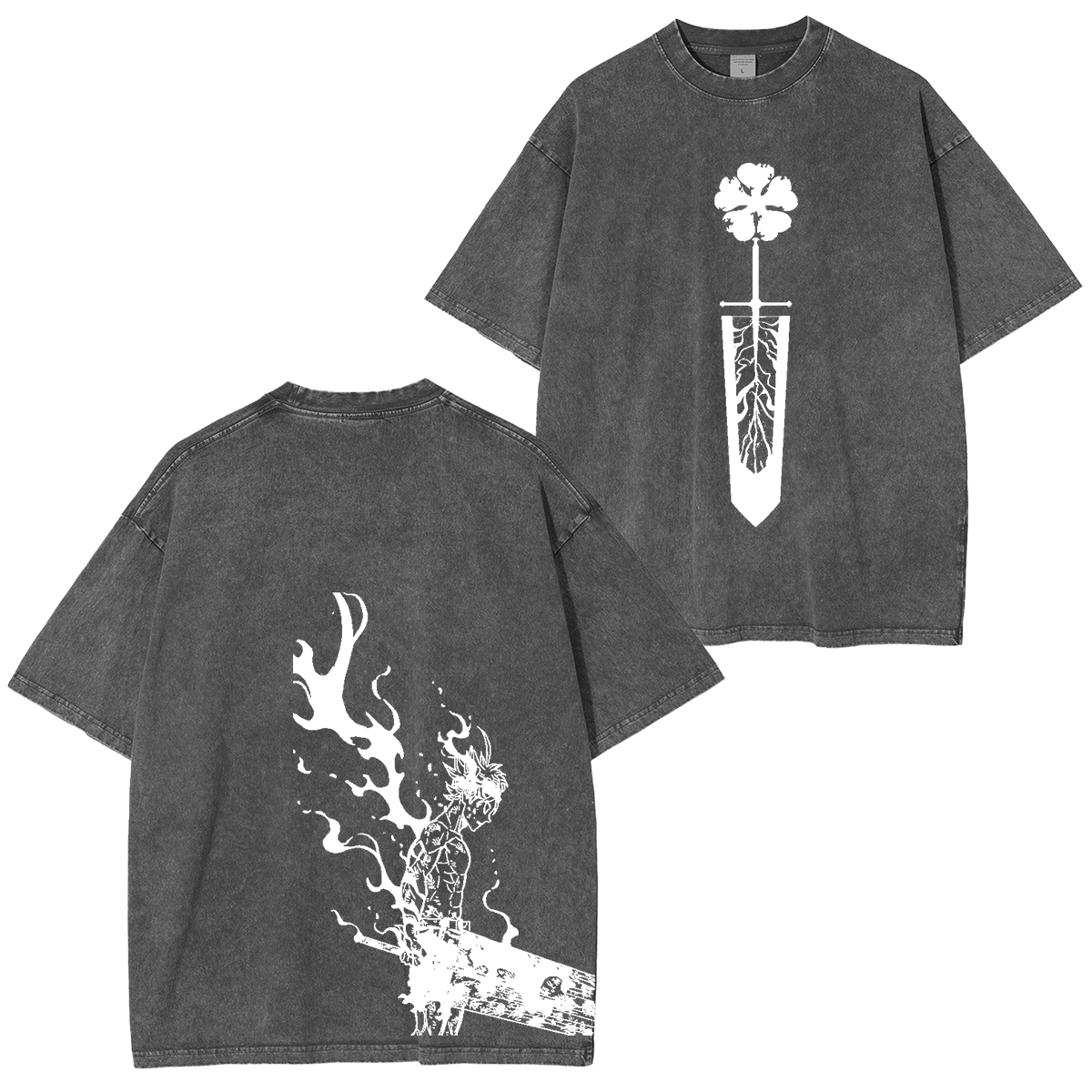 Asta,Black Clover Anime Unsiex Washed T-Shirt