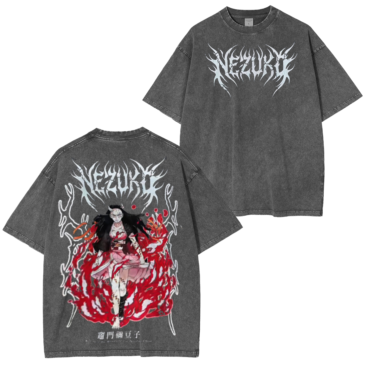  Nezuko – Iconic Demon Slayer Vintage Unsiex Washed T-Shirt