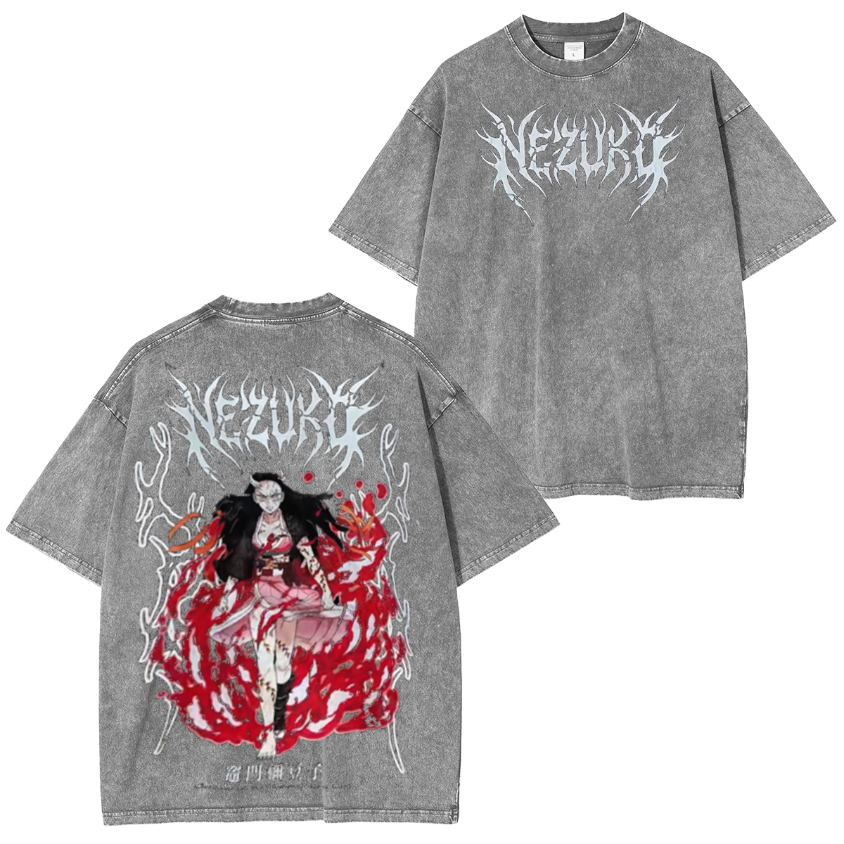  Nezuko – Iconic Demon Slayer Vintage Unsiex Washed T-Shirt