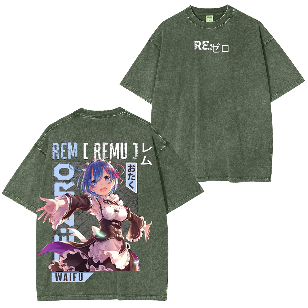 Experience Rem's quiet strength in style Unsiex Washed T-Shirt