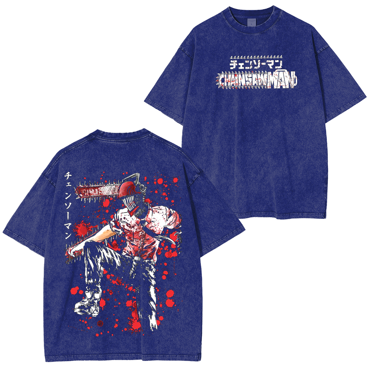 Chainsaw Man Anime Unsiex Washed T-Shirt
