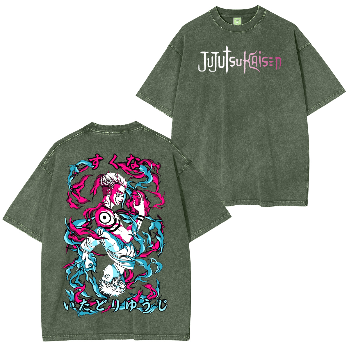 Jujutsu Kaisen  Anime Unsiex Washed T-Shirt