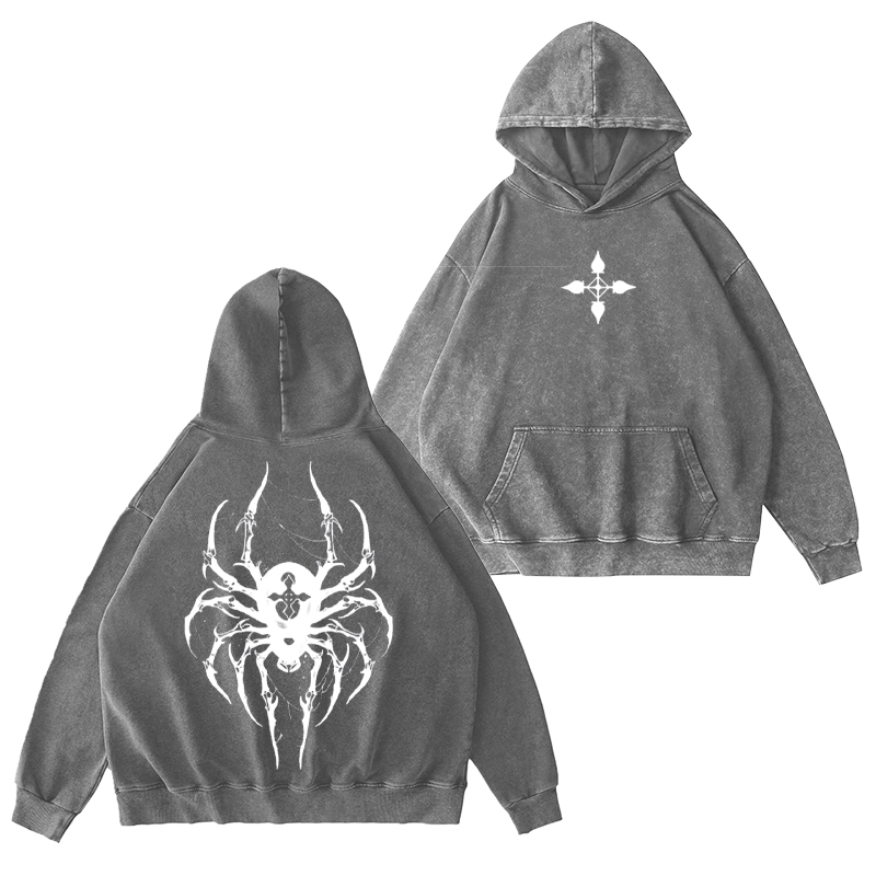 Chrollo Vintage Washed Hooded Sweatshirt