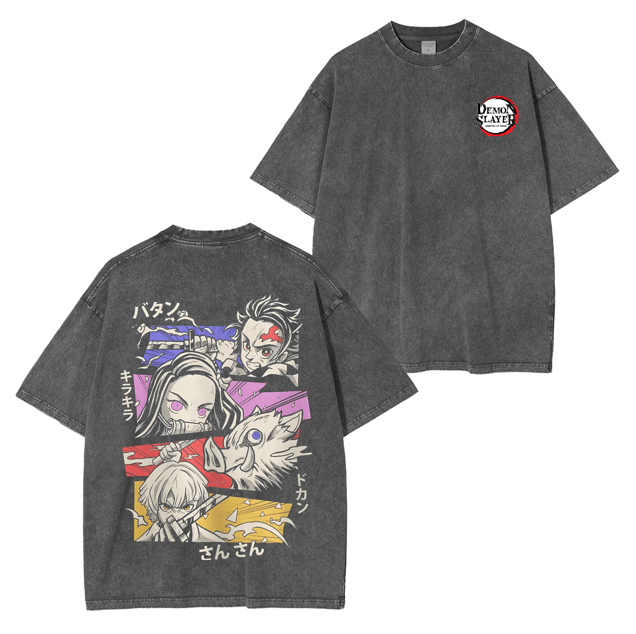 Demon Slayer Anime Unsiex Washed T-Shirt