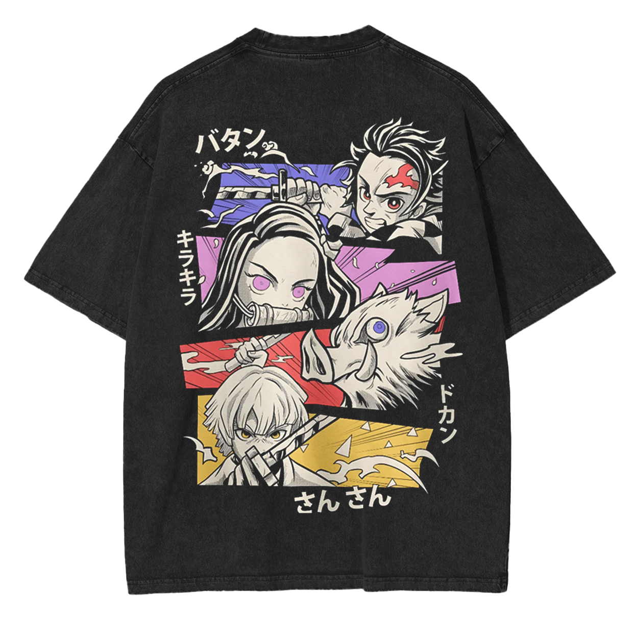 Demon Slayer Anime Unsiex Washed T-Shirt