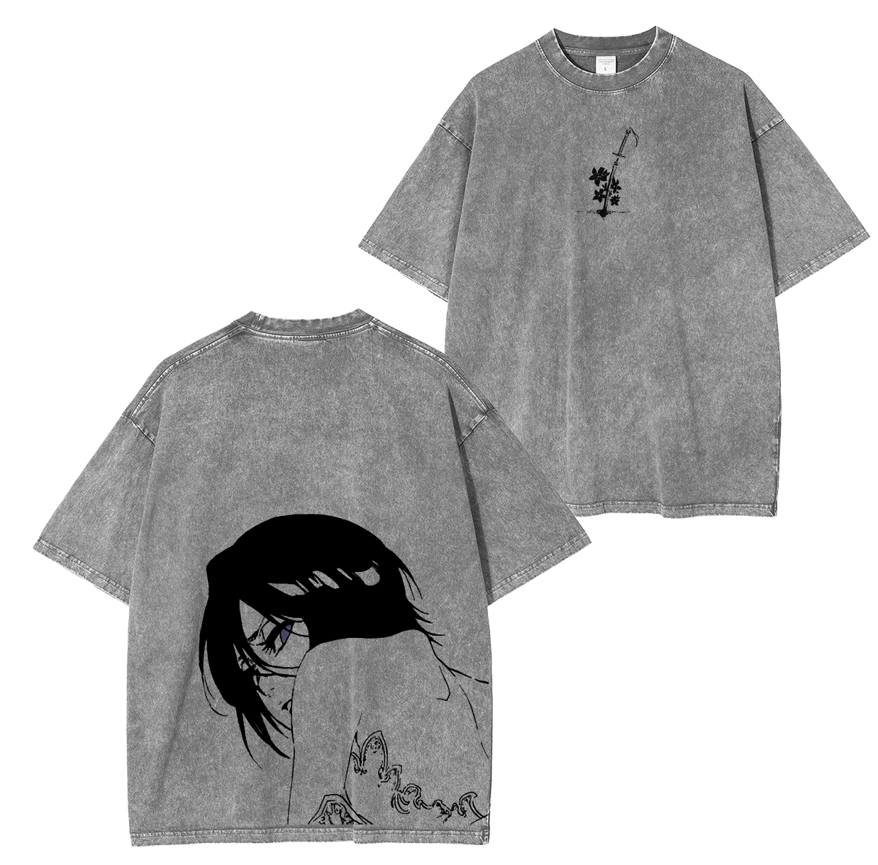 Bleach Rukia Anime Unisex Washed T-Shirt