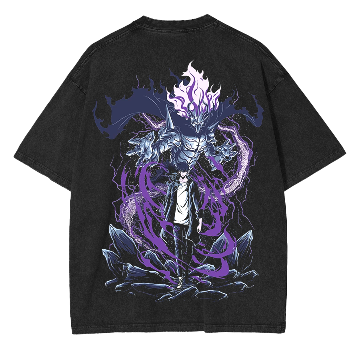 Solo Leveling Anime Unsiex Washed T-Shirt