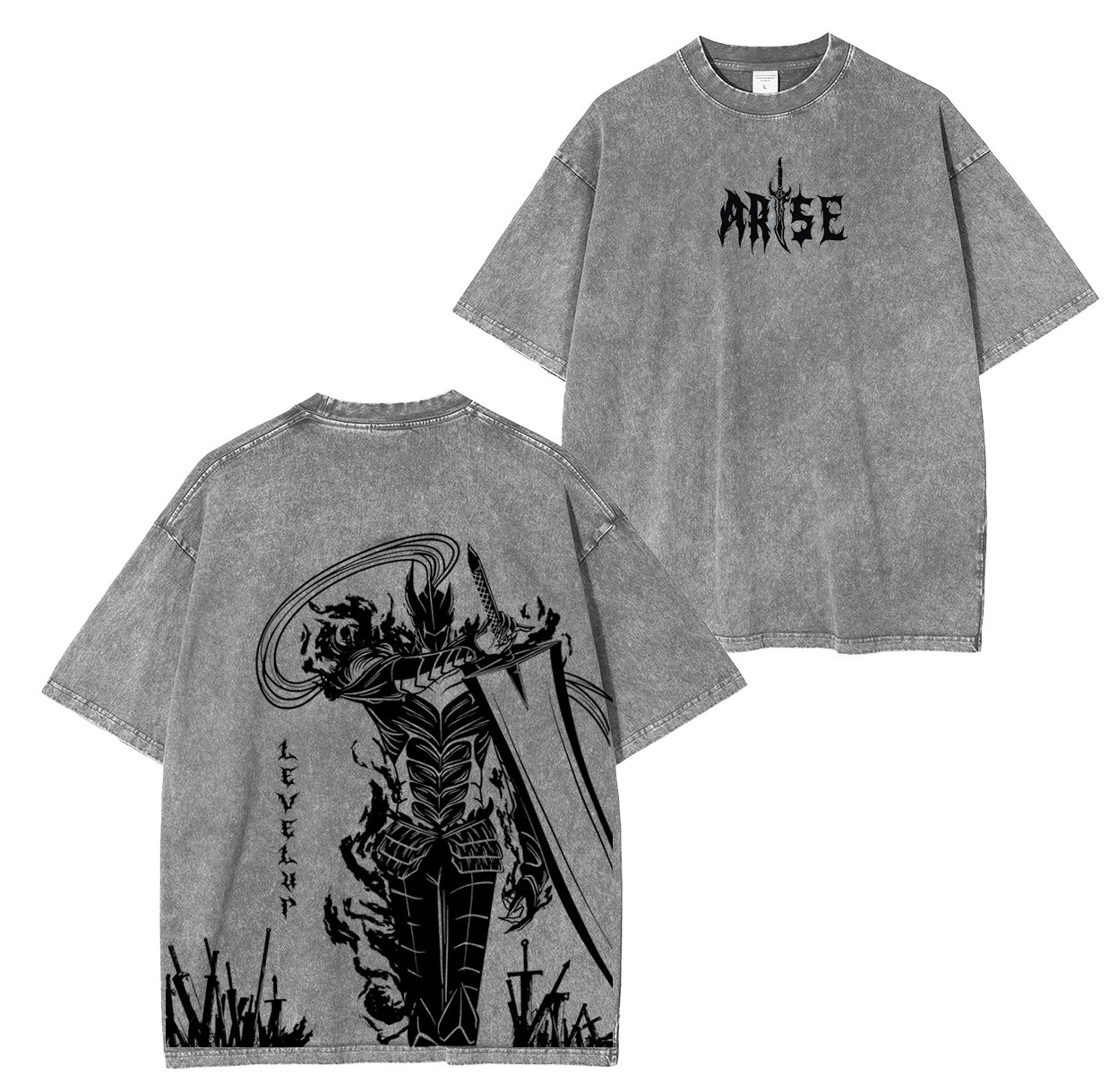 Solo Leveling Anime Unisex Washed T-Shirt