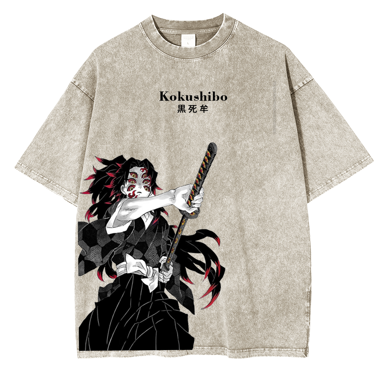 Kokushibo,Demon Slayer Anime Unisex Washed T-Shirt