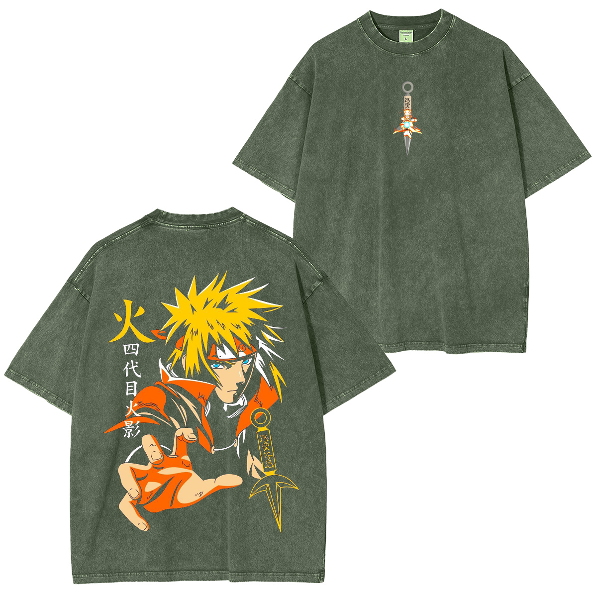 Minato Namikaze,Naruto Anime Unsiex Washed T-Shirt