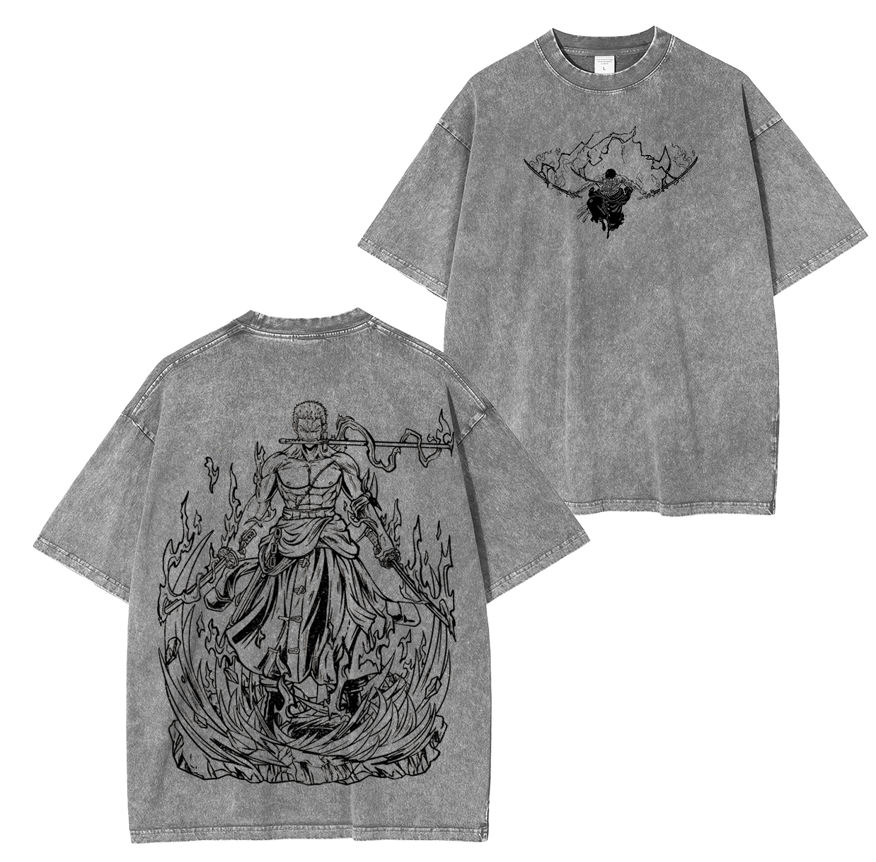 Asura Zoro,One Piece  Anime Unsiex Washed T-Shirt