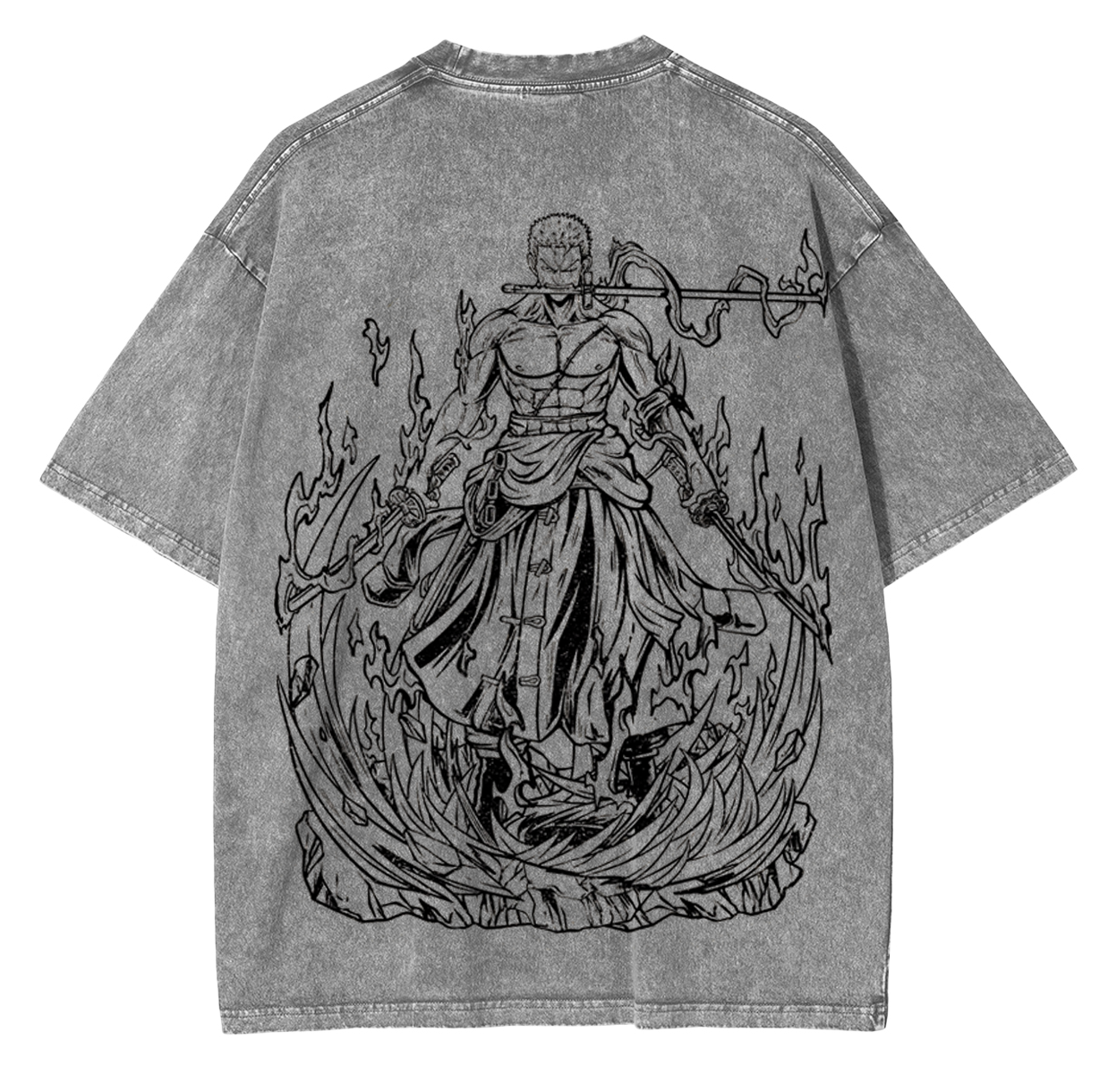 Asura Zoro,One Piece  Anime Unsiex Washed T-Shirt