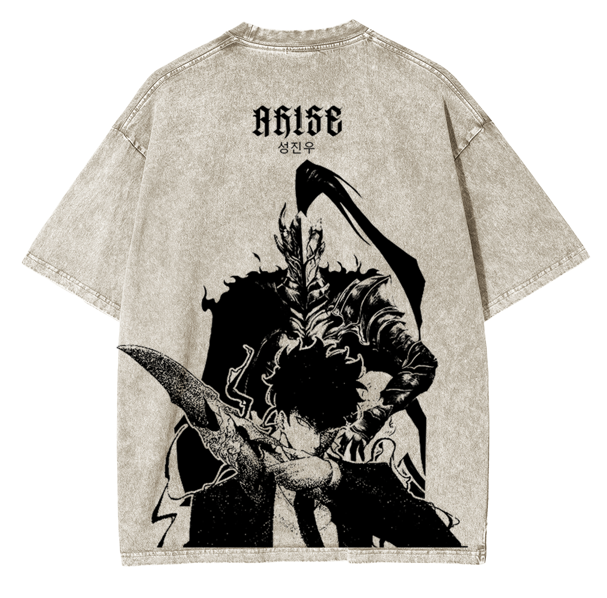 Solo Leveling Anime Unsiex Washed T-Shirt