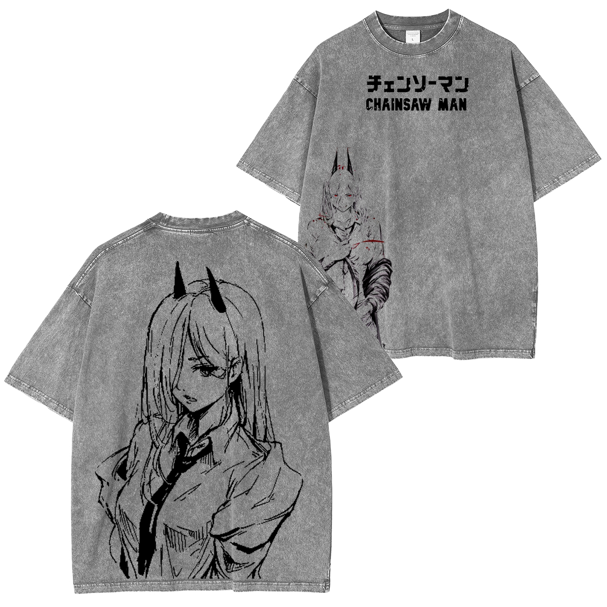 Chainsaw Man Unsiex Washed T-Shirt