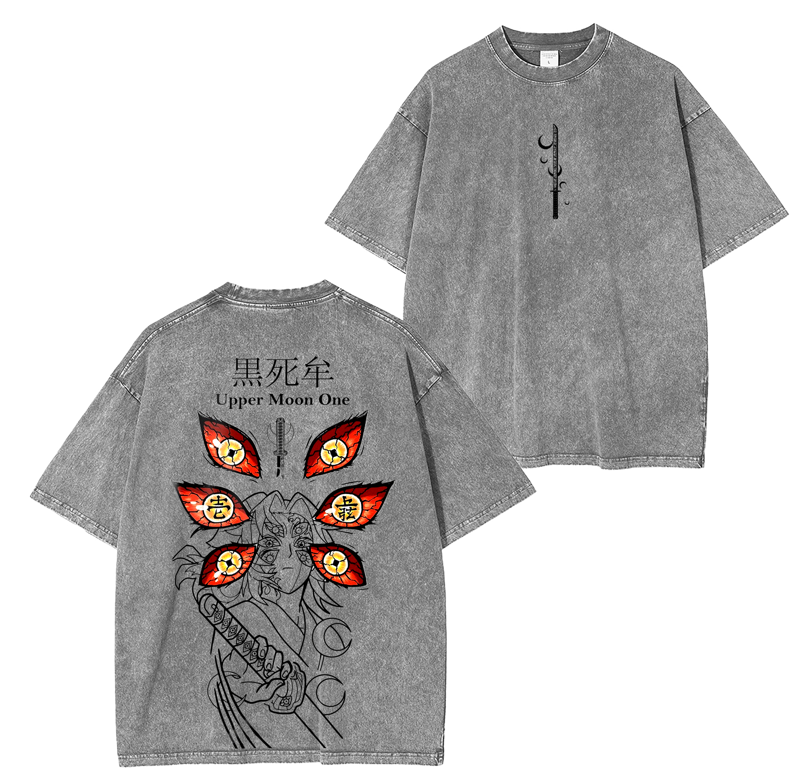 kokushibo,Demon Slayer Anime Unisex Washed T-Shirt