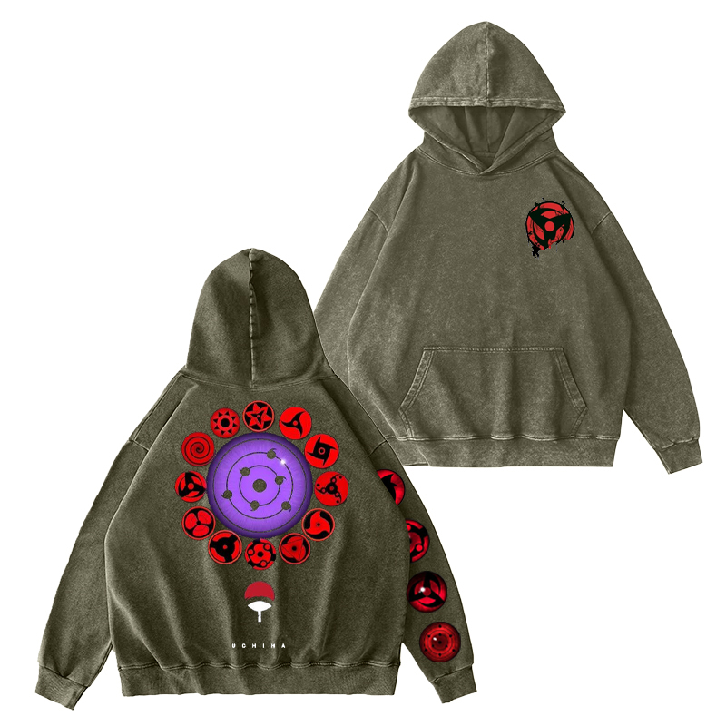 Naruto Washed Hooded Sweatshirt