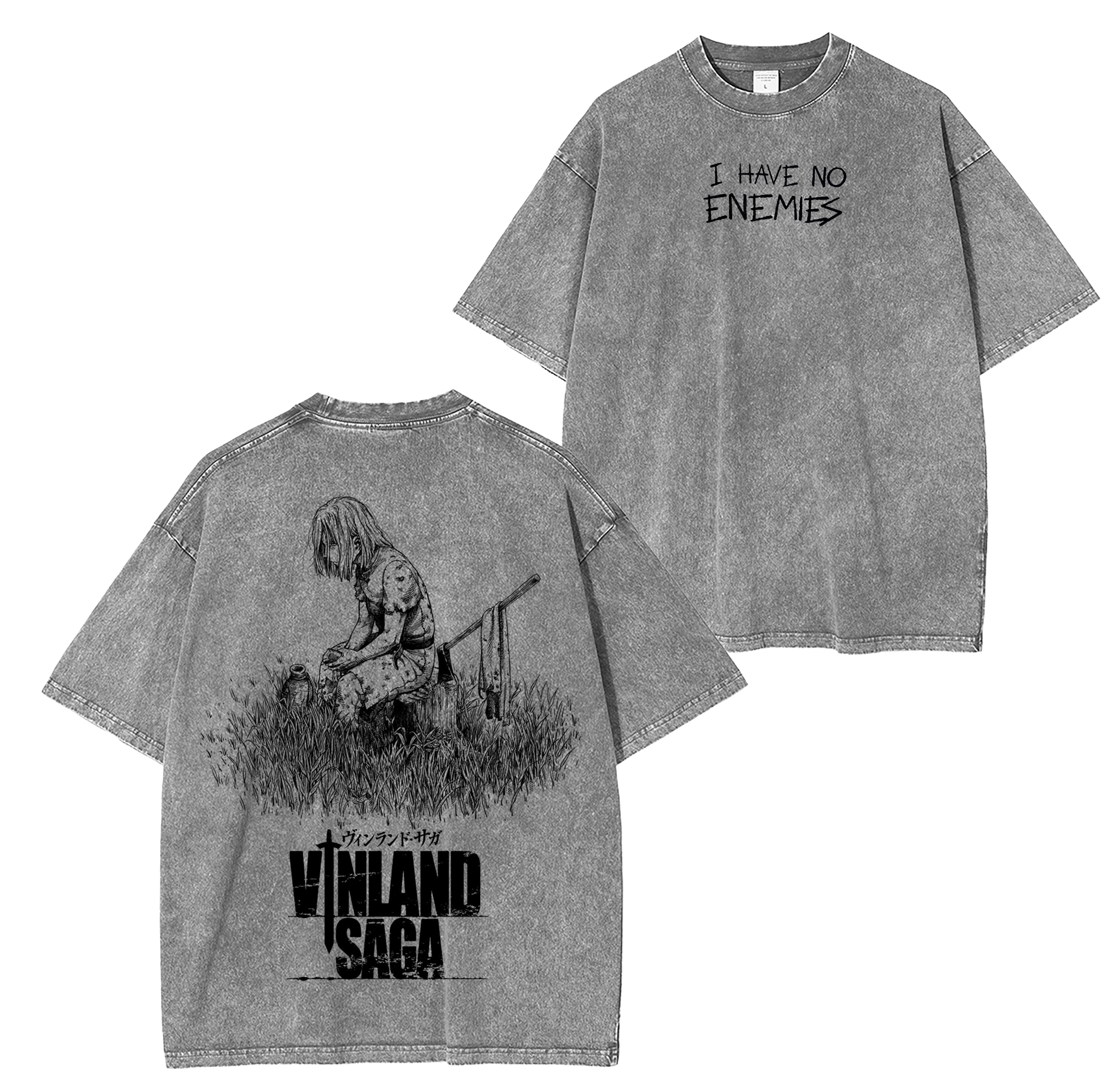 Vinland Saga Anime Unsiex Washed T-Shirt