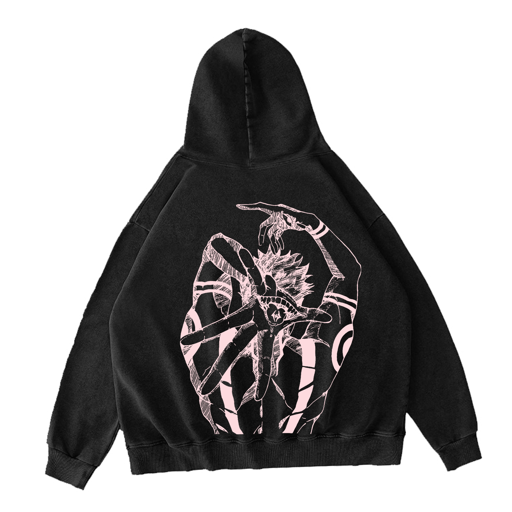 Limited Retro Sukuna ,Jujutsu Kaisen Anime Washed Hooded Sweatshirt