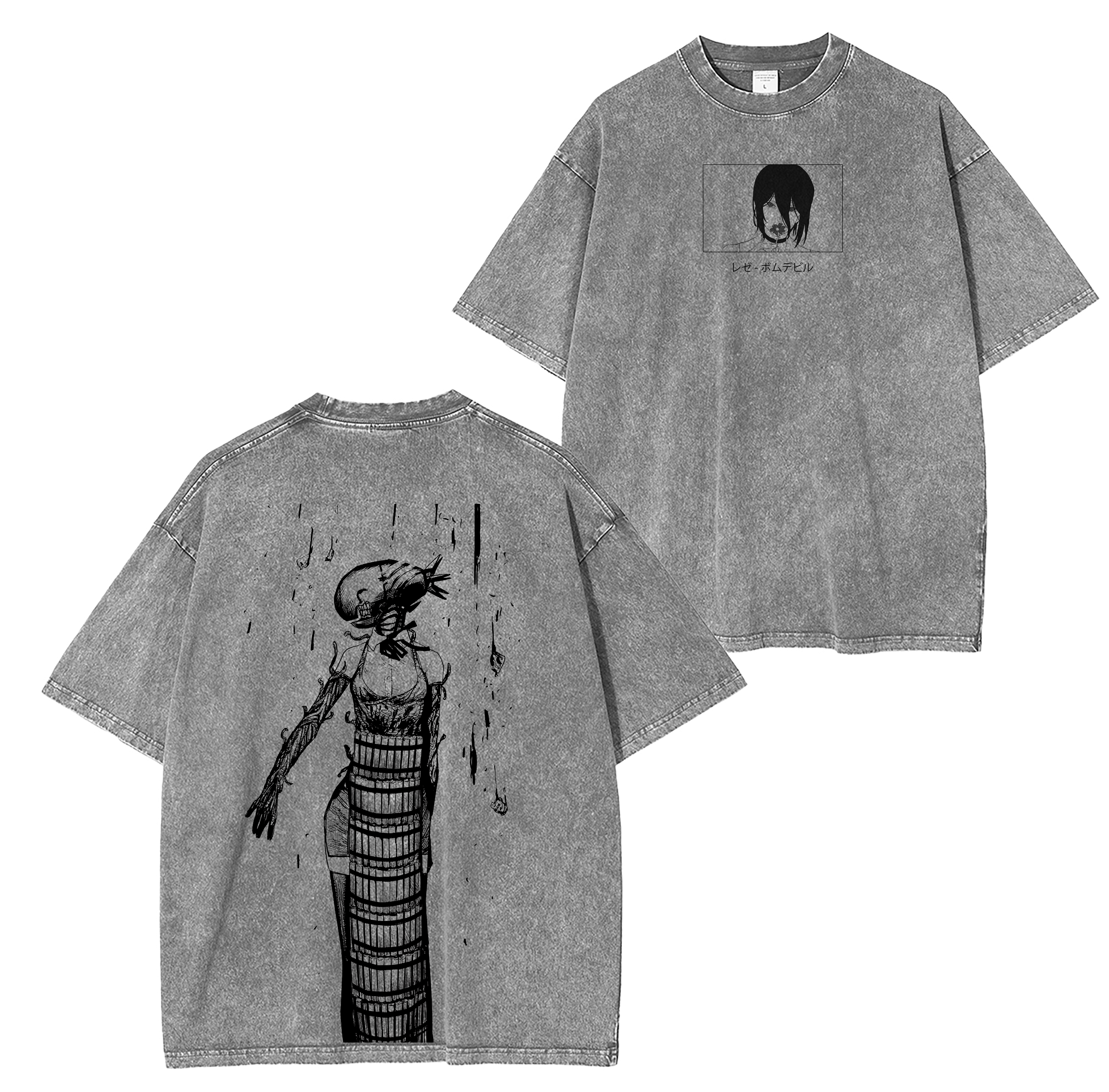 Chainsaw Man Anime Unsiex Washed T-Shirt