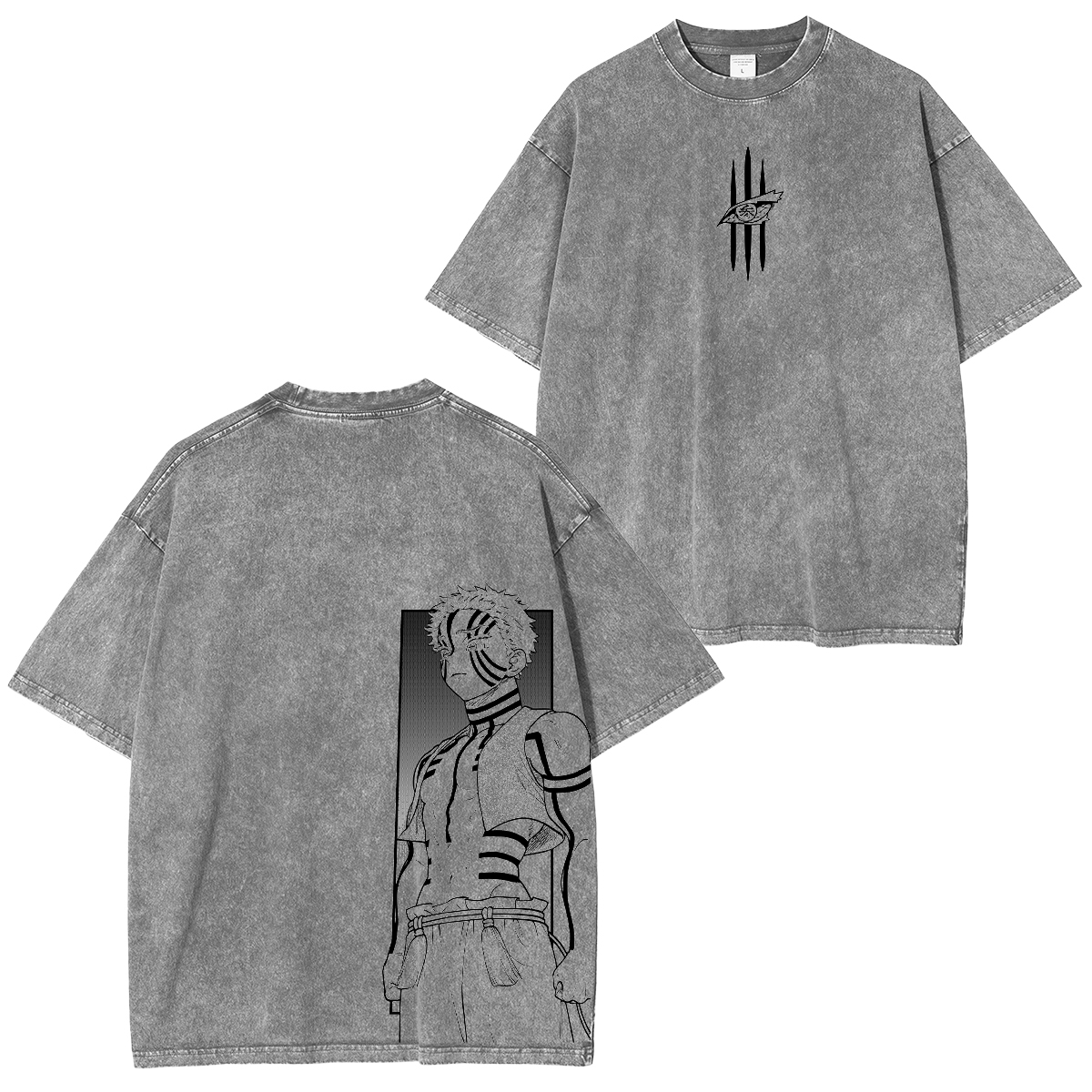 Akaza Demon Slayer Unsiex Washed T-Shirt