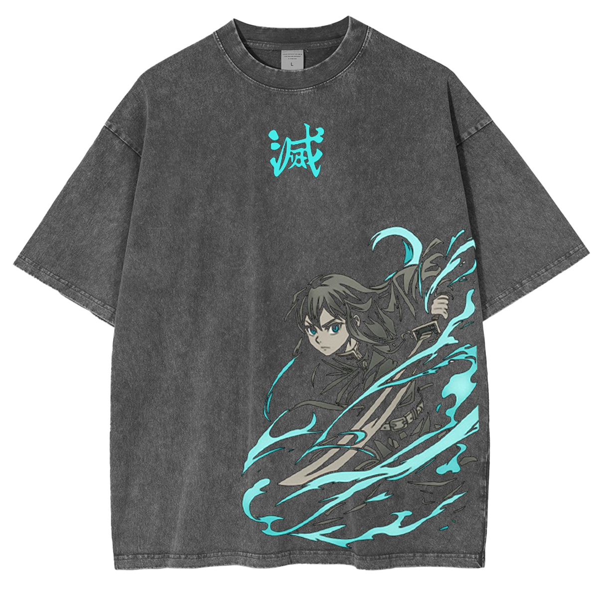 Tokito Muichiro,Demon Slayer Anime Washed  T-Shirt