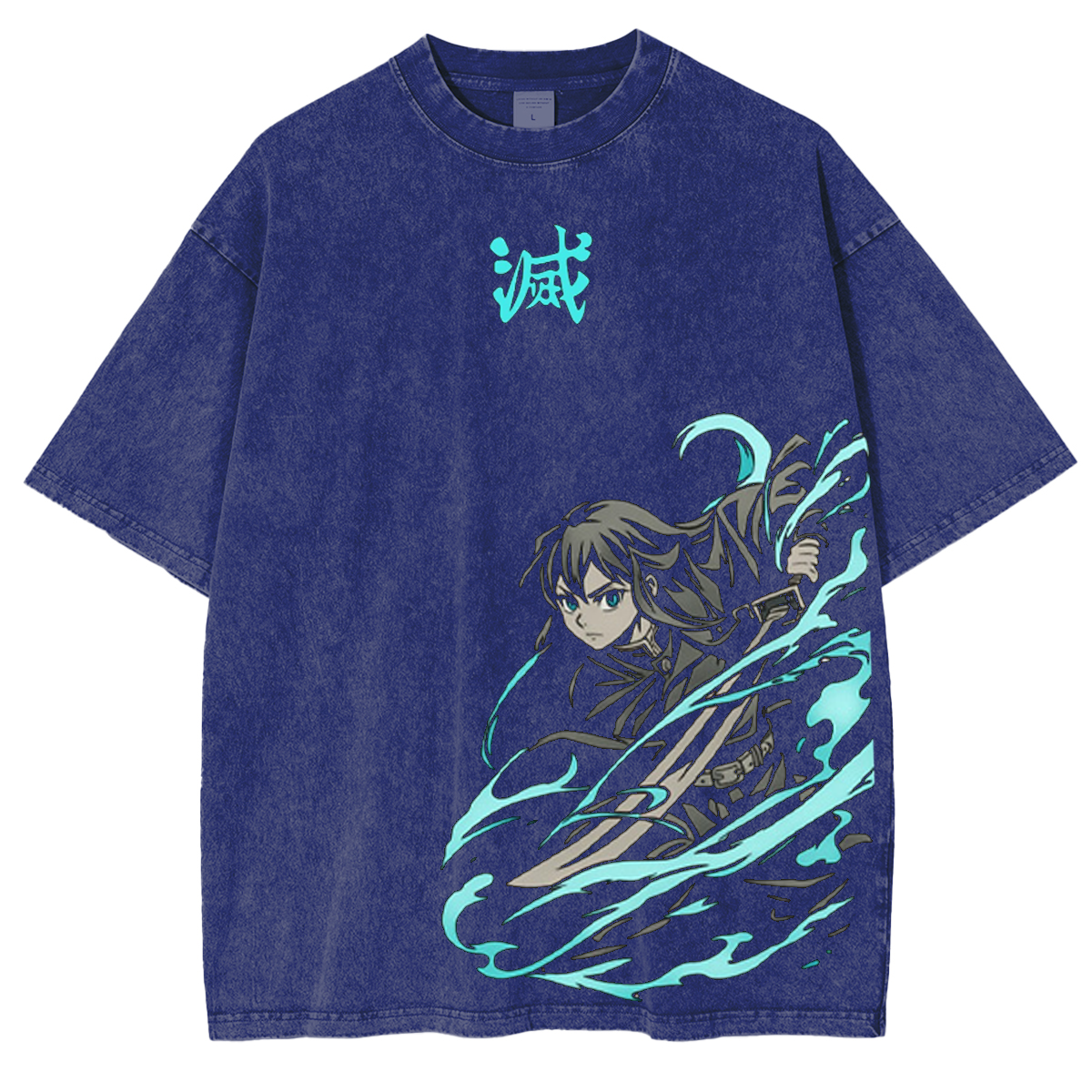 Tokito Muichiro,Demon Slayer Anime Washed  T-Shirt