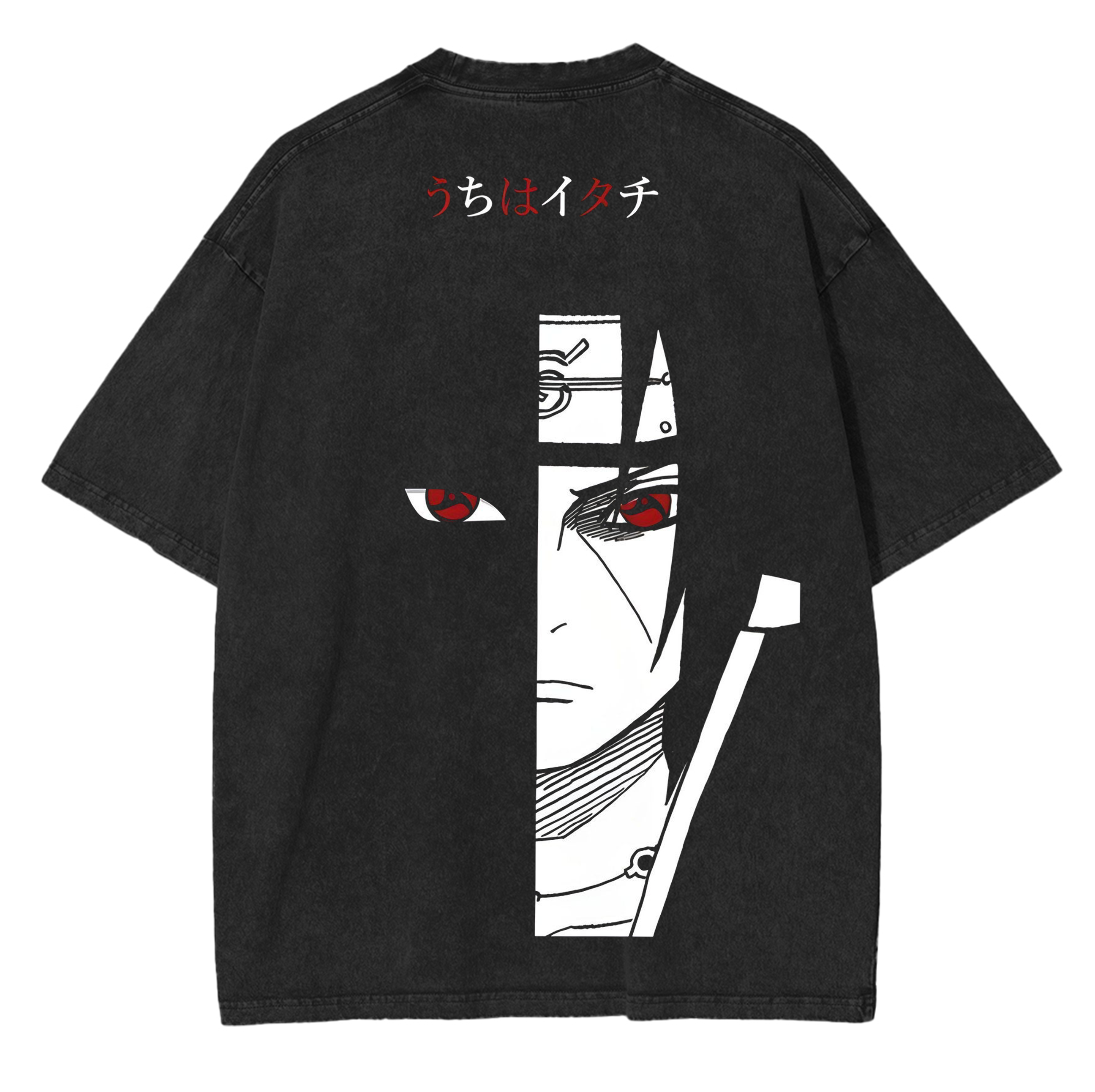 Retro Vintage Uchiha Itachi Naruto Anime Unsiex Washed T-Shirt