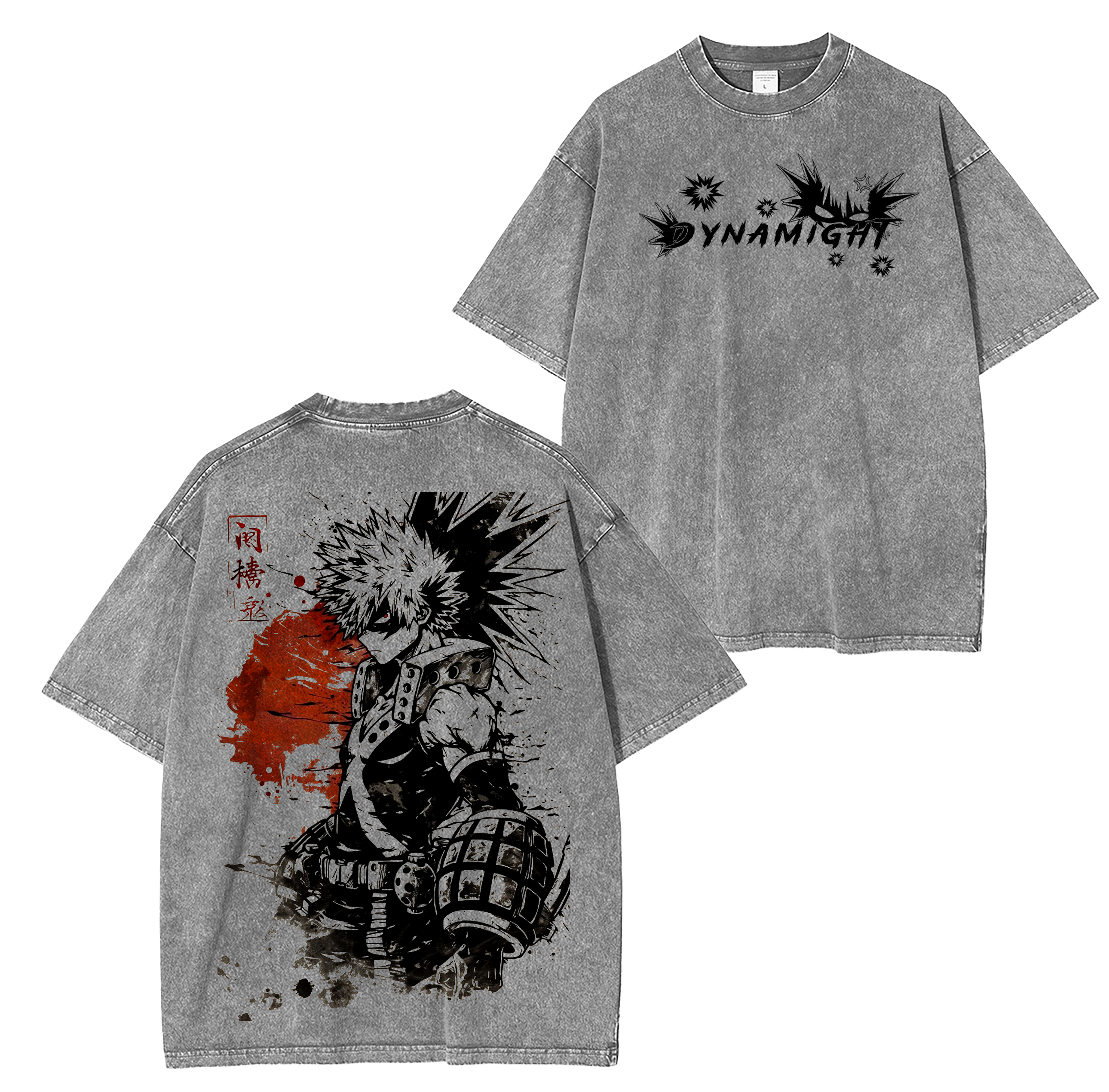 Katsuki Bakugo  Anime Unsiex Washed T-Shirt