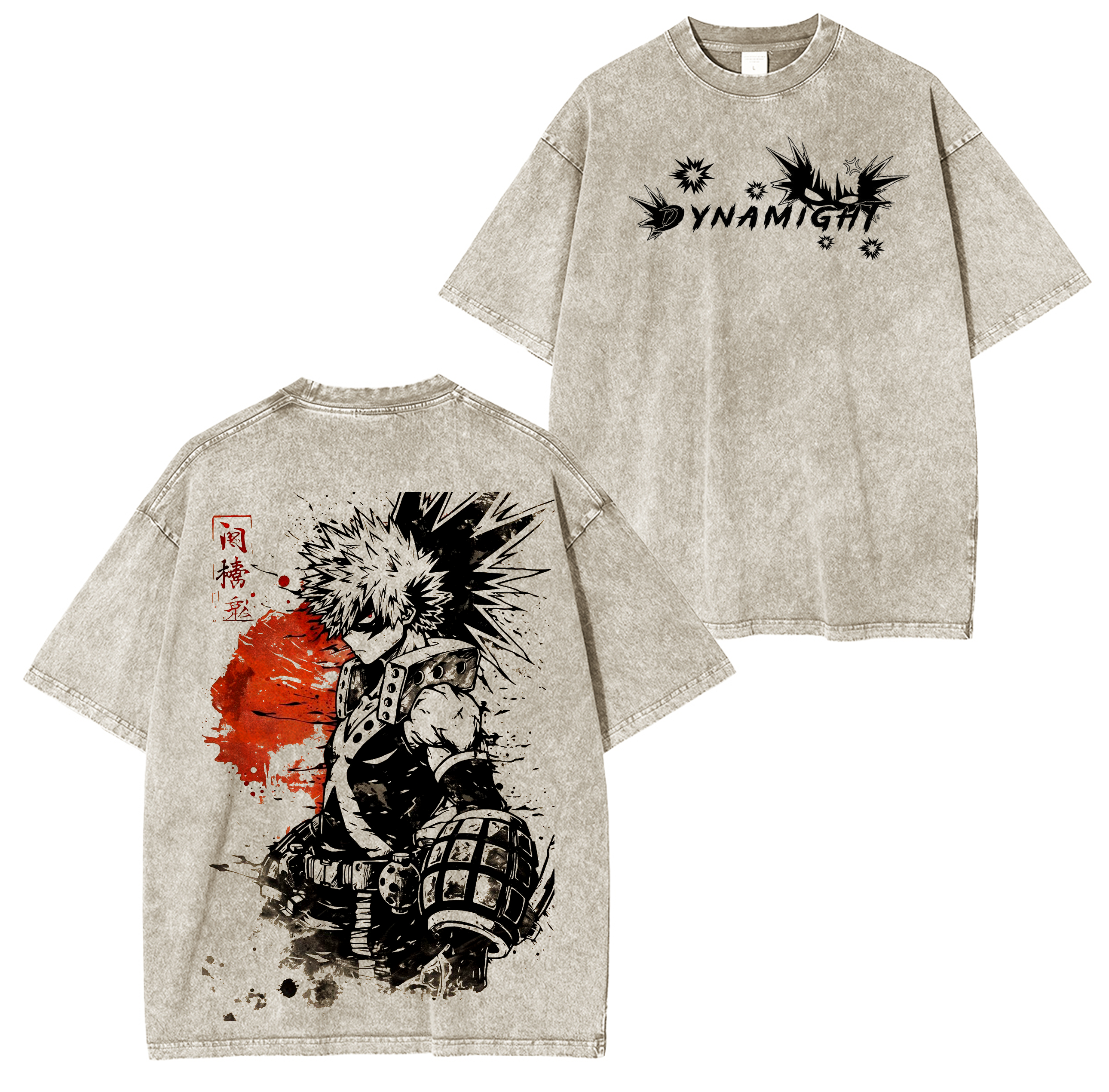Katsuki Bakugo  Anime Unsiex Washed T-Shirt