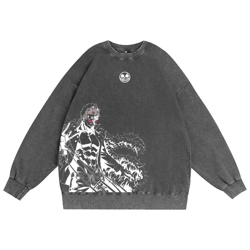 Zenitsu  Demon Slayer Anime Unisex Washed Crewneck Sweatshirt