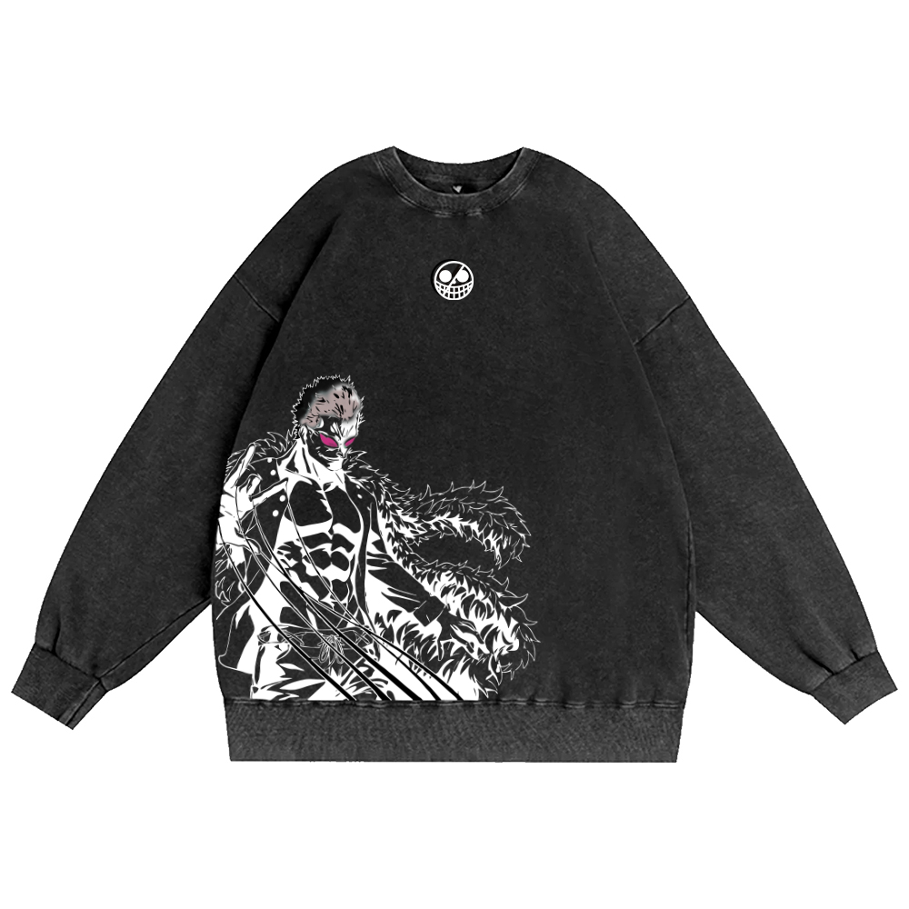 Zenitsu  Demon Slayer Anime Unisex Washed Crewneck Sweatshirt
