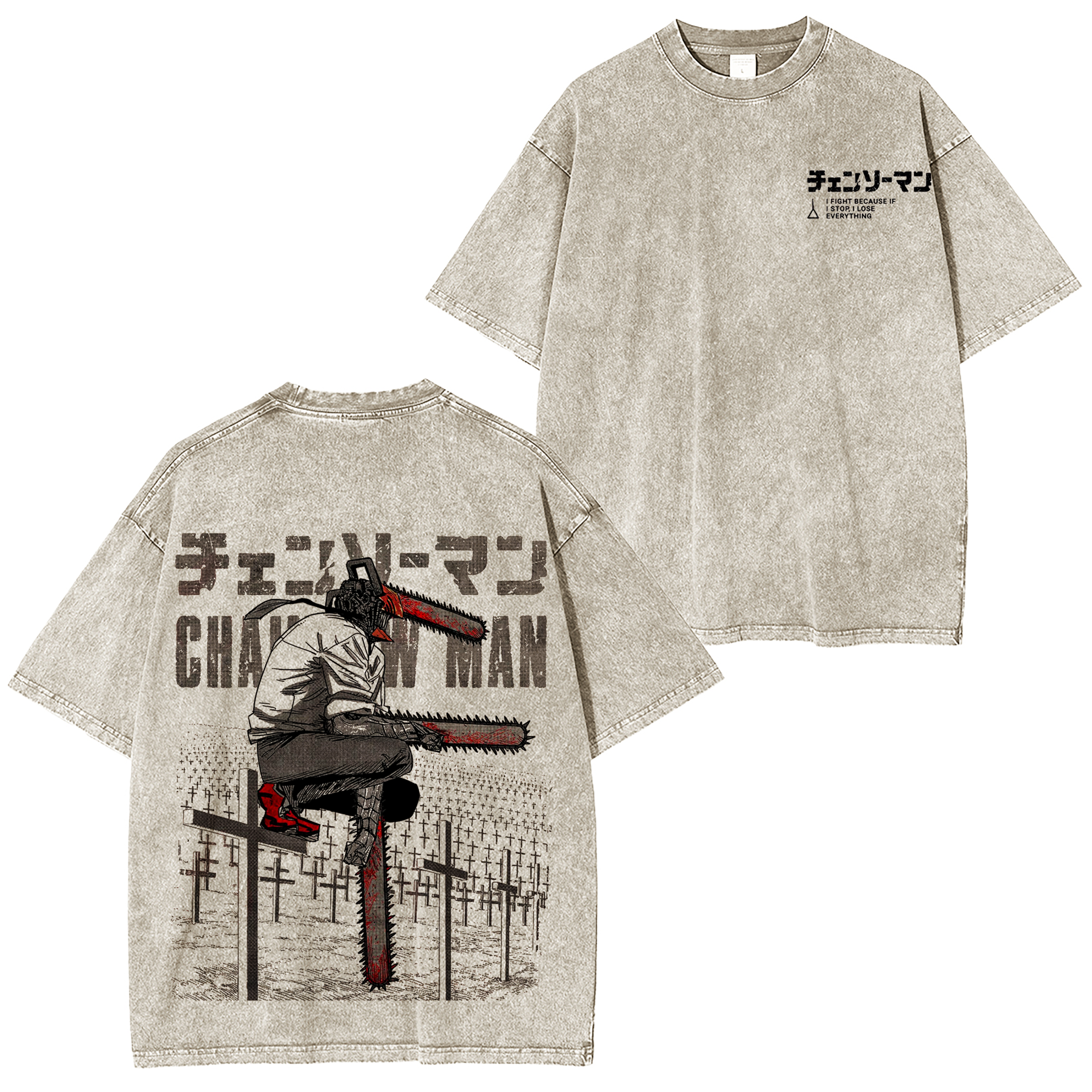 Chainsaw Man Washed T-shirt/Crewneck/Hoodie