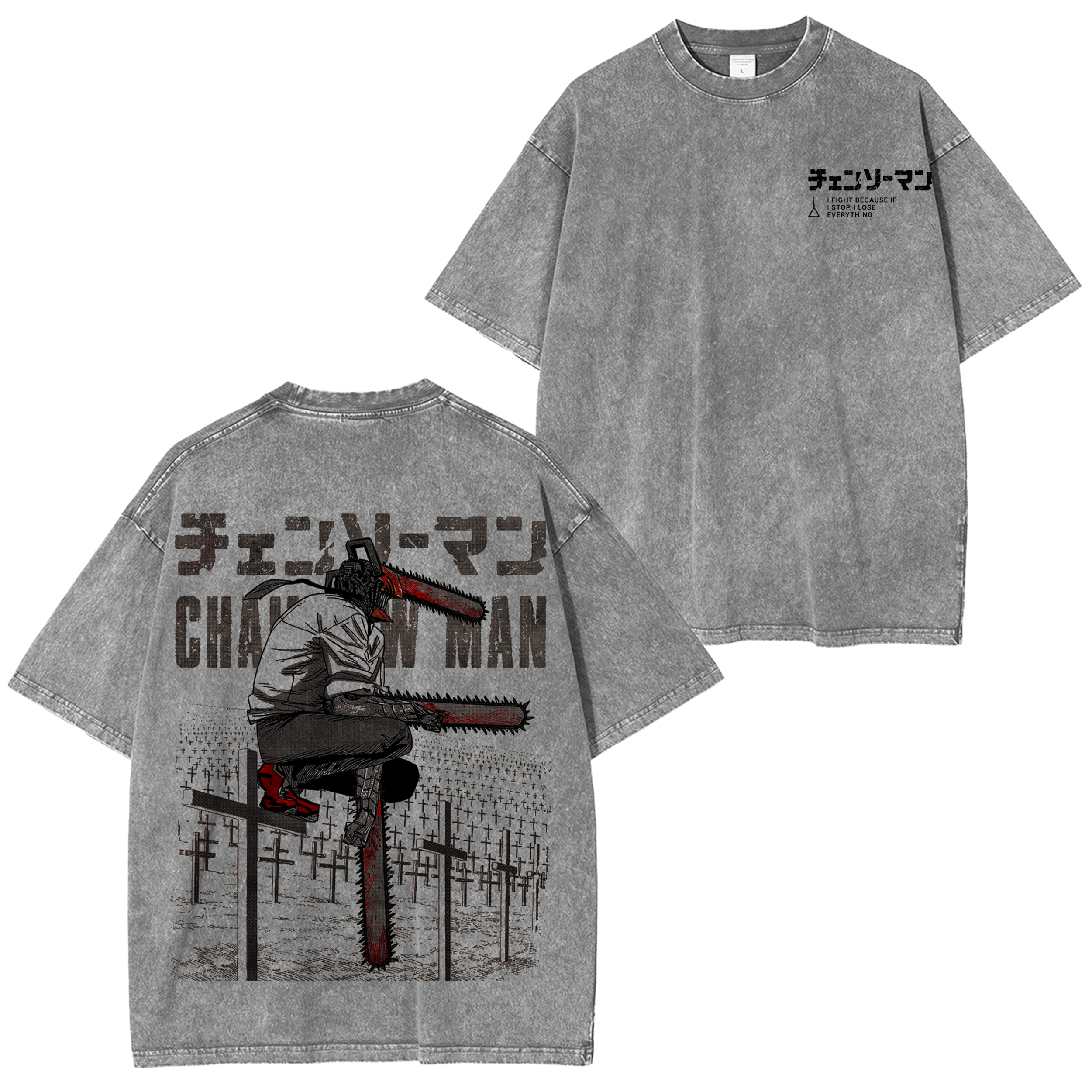 Chainsaw Man Washed T-shirt/Crewneck/Hoodie